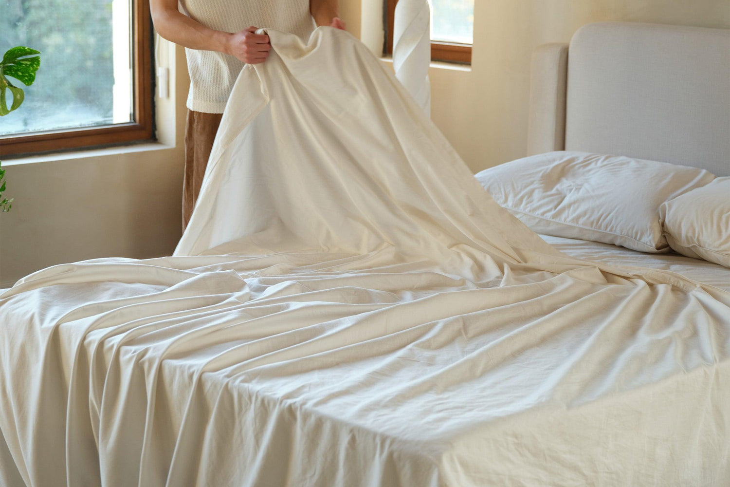 Double Stitch Cotton TENCEL™ Sheet Care 101 - Double Stitch By Bedsure