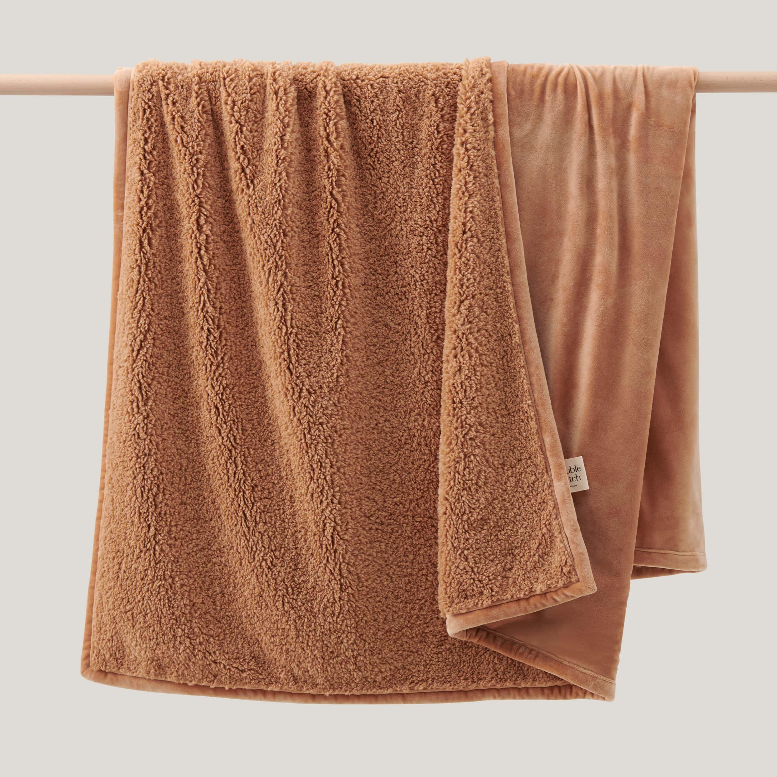 Faux Fur Shearling Throw Blanket - Double Stitch By Bedsure