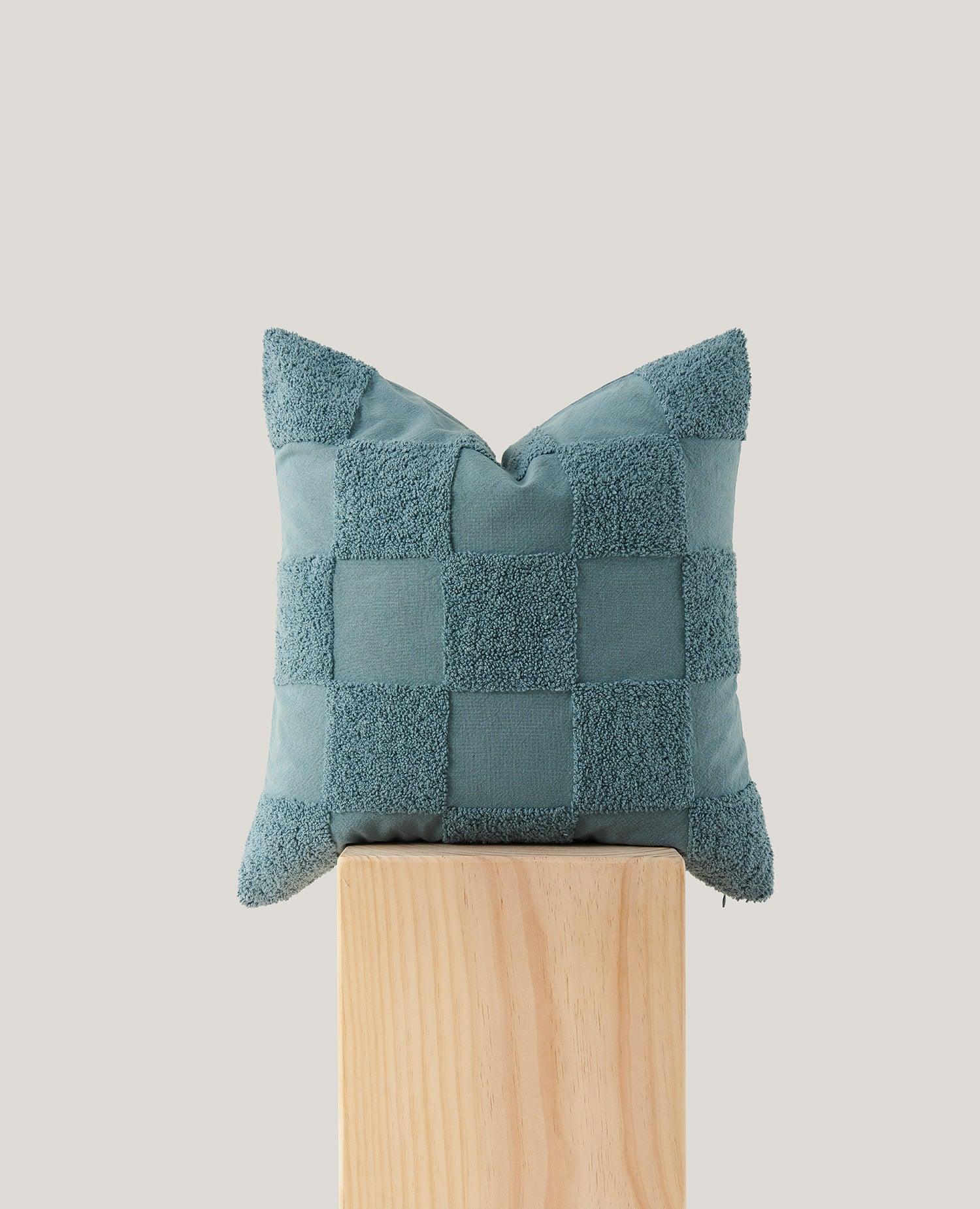 Tufted Checkered Cotton Throw Pillow Cover - Double Stitch By Bedsure