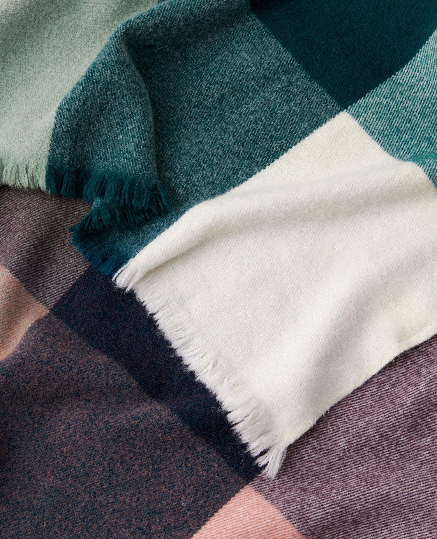 Alpaca-Wool Plaid Throw Blanket - Double Stitch By Bedsure