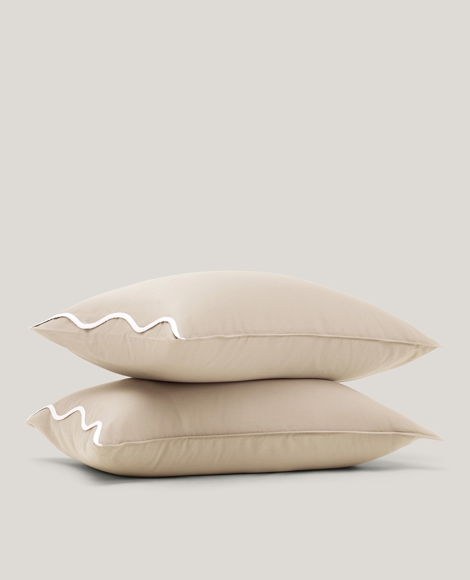 Cotton TENCEL™ Scalloped Pillowcases - Double Stitch By Bedsure