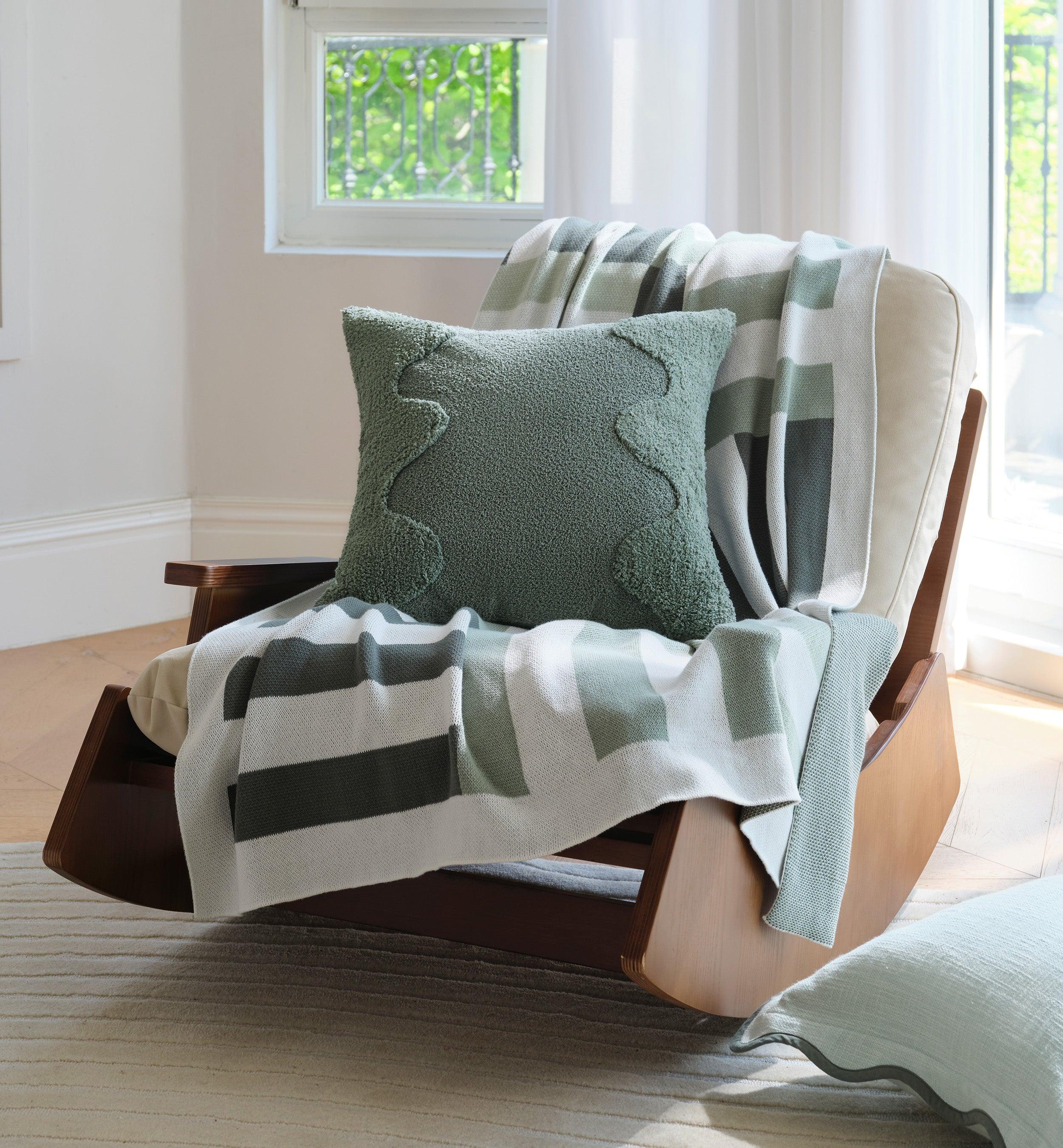 Tufted Cotton Wave Throw Pillow Cover - Double Stitch By Bedsure