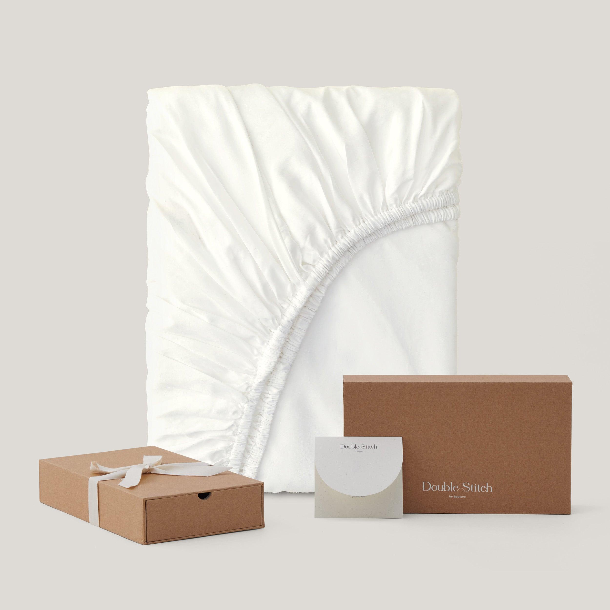Cotton TENCEL™ Sateen Fitted Sheet - Double Stitch By Bedsure