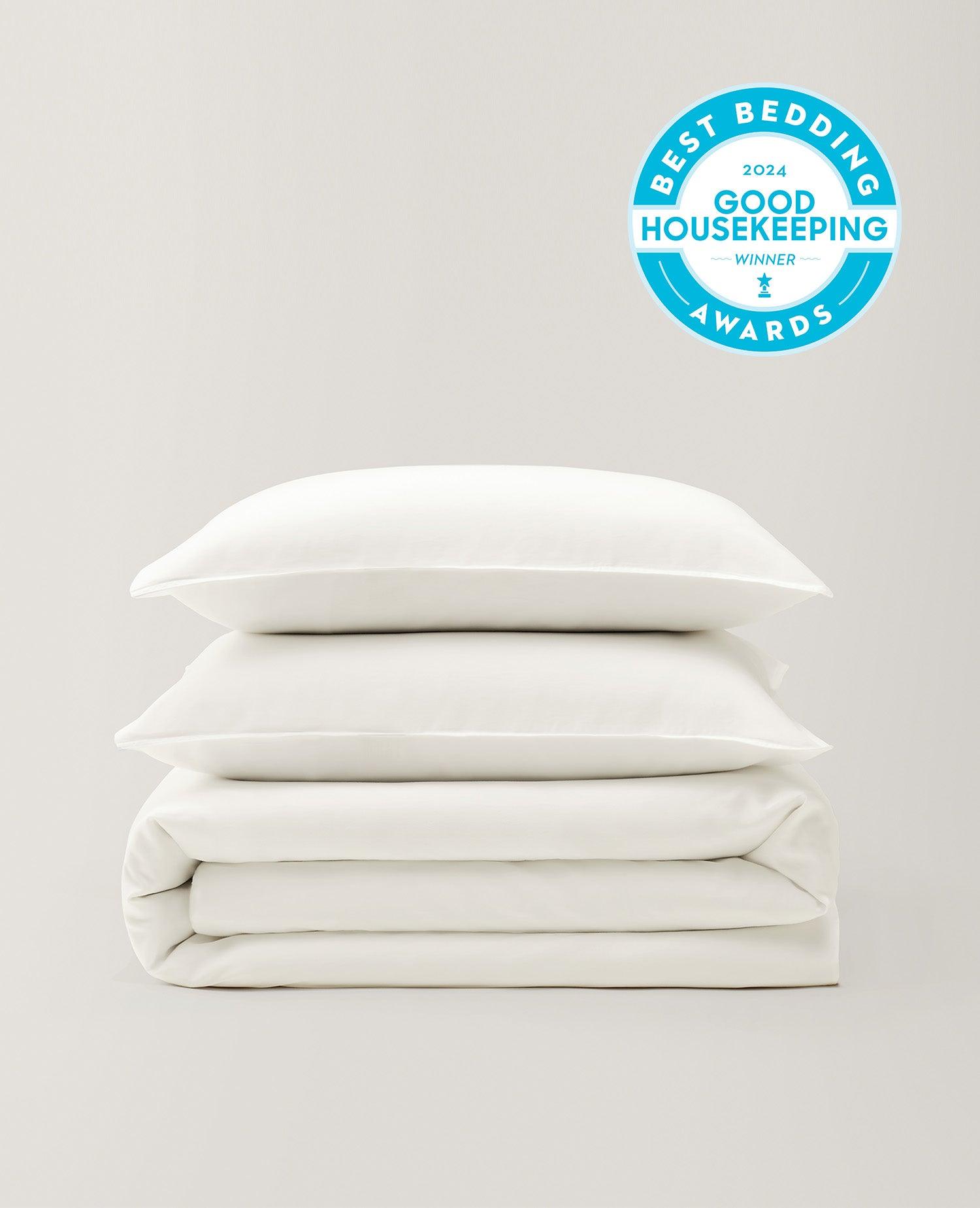 Perfect Blend 6535 Cotton TENCEL™ Sateen Duvet Cover Set - Double Stitch By Bedsure