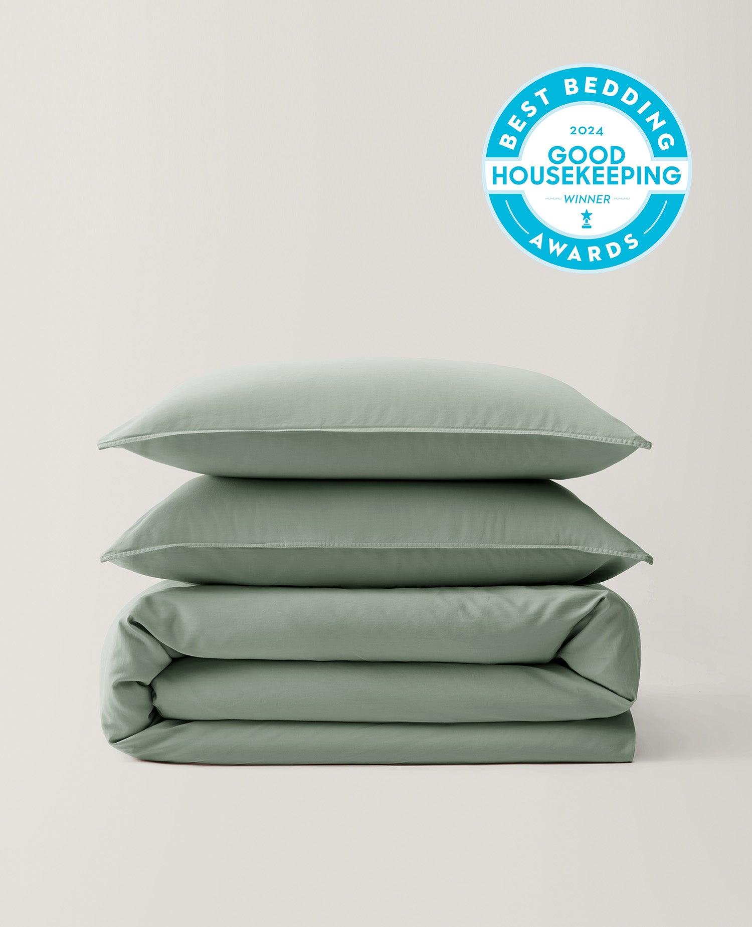 Perfect Blend 6535 Cotton TENCEL™ Sateen Duvet Cover Set - Double Stitch By Bedsure