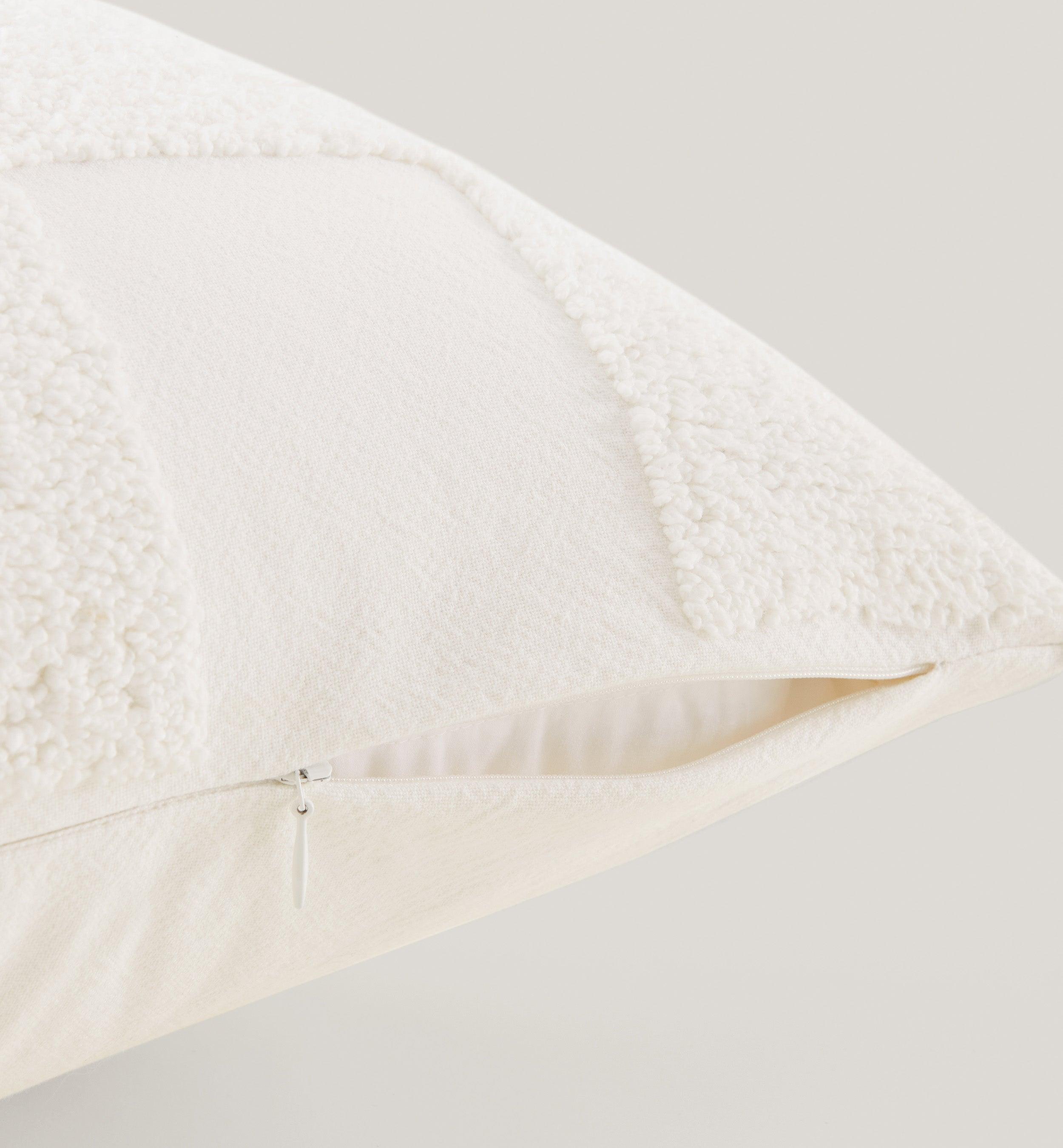 Tufted Checkered Cotton Throw Pillow Cover - Double Stitch By Bedsure