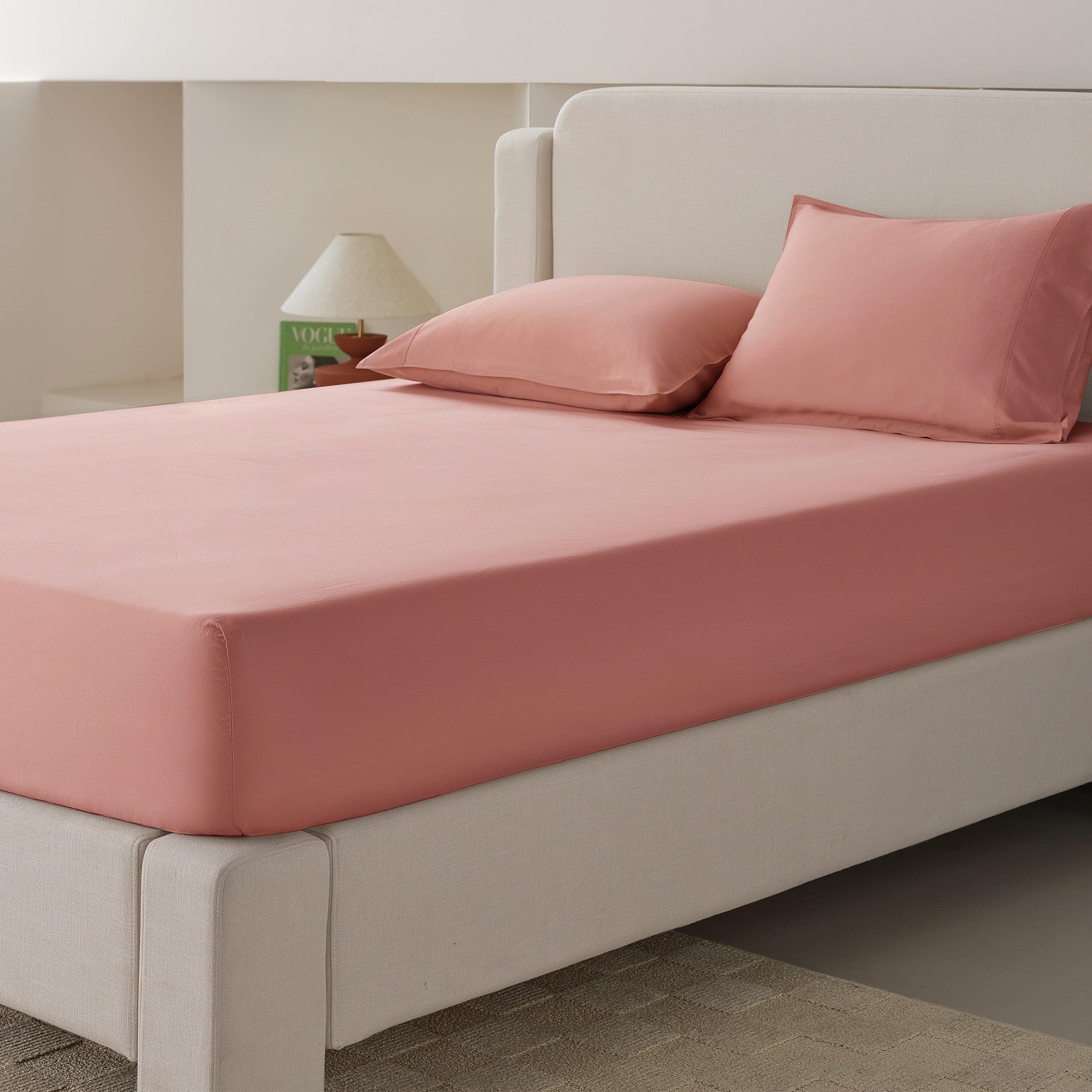 Cotton TENCEL™ Sateen Fitted Sheet - Double Stitch By Bedsure