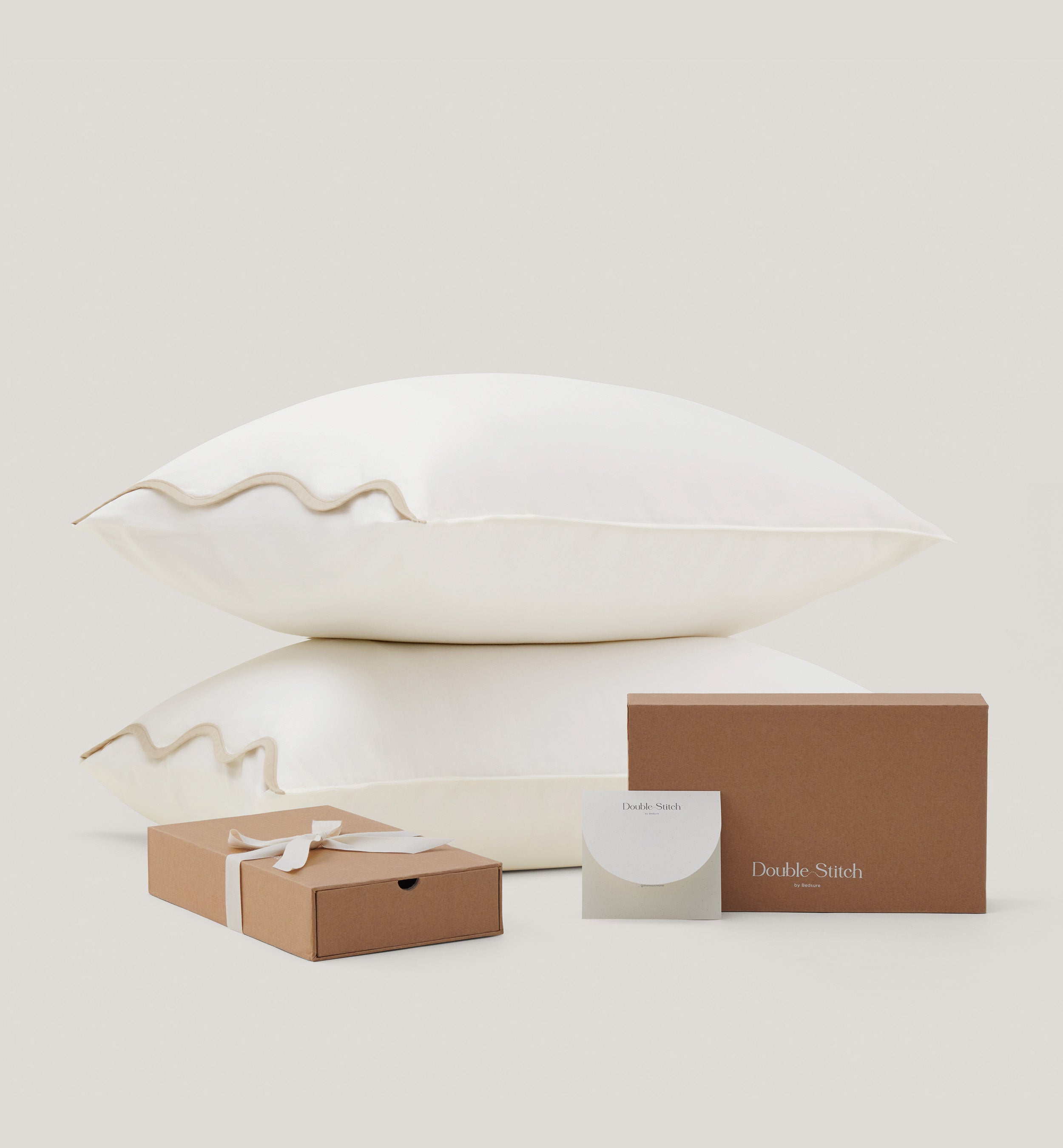Cotton TENCEL™ Scalloped Pillowcases - Double Stitch By Bedsure