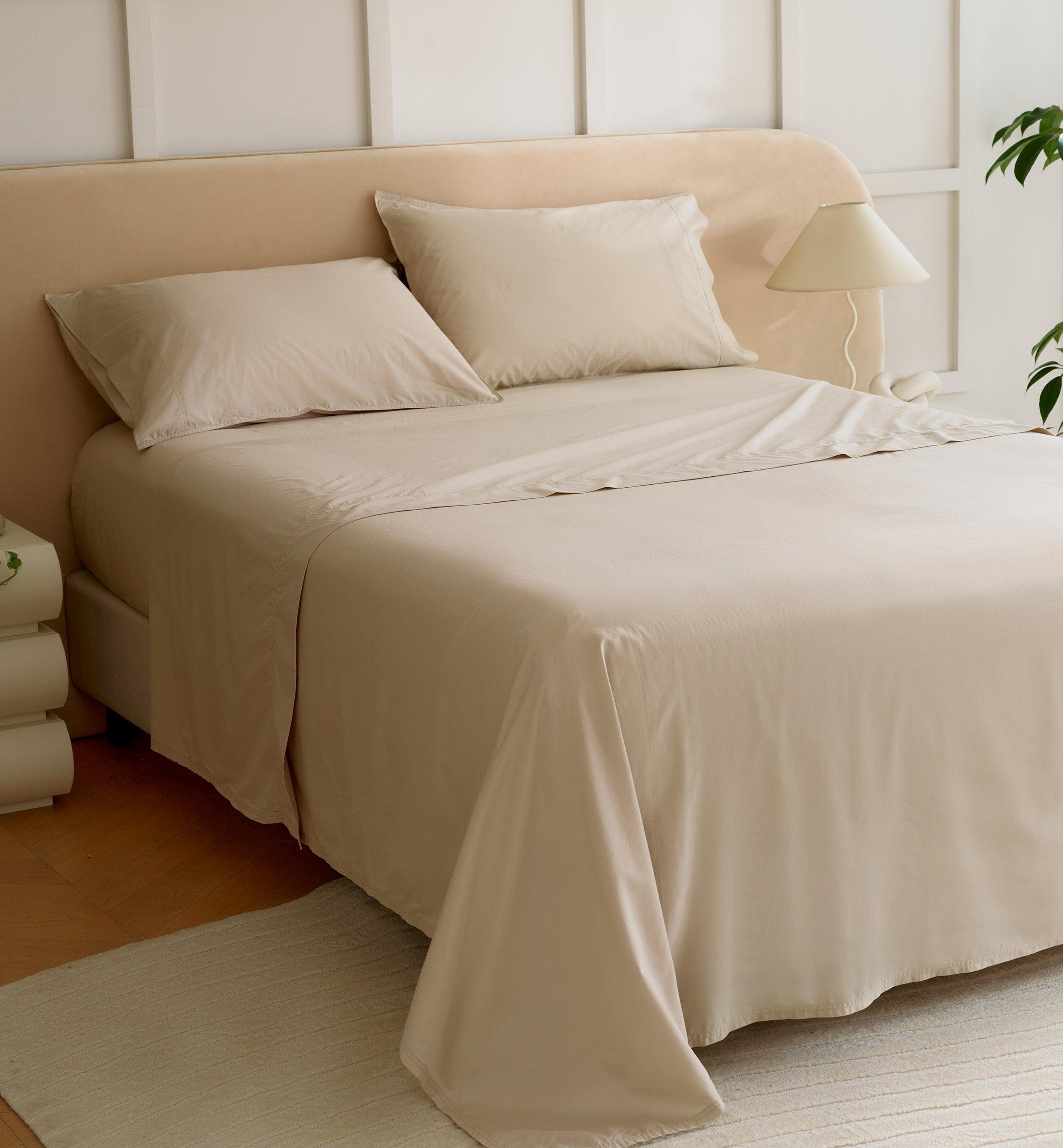 Perfect Blend 6535 Cotton TENCEL™ Percale Sheet Set - Double Stitch By Bedsure