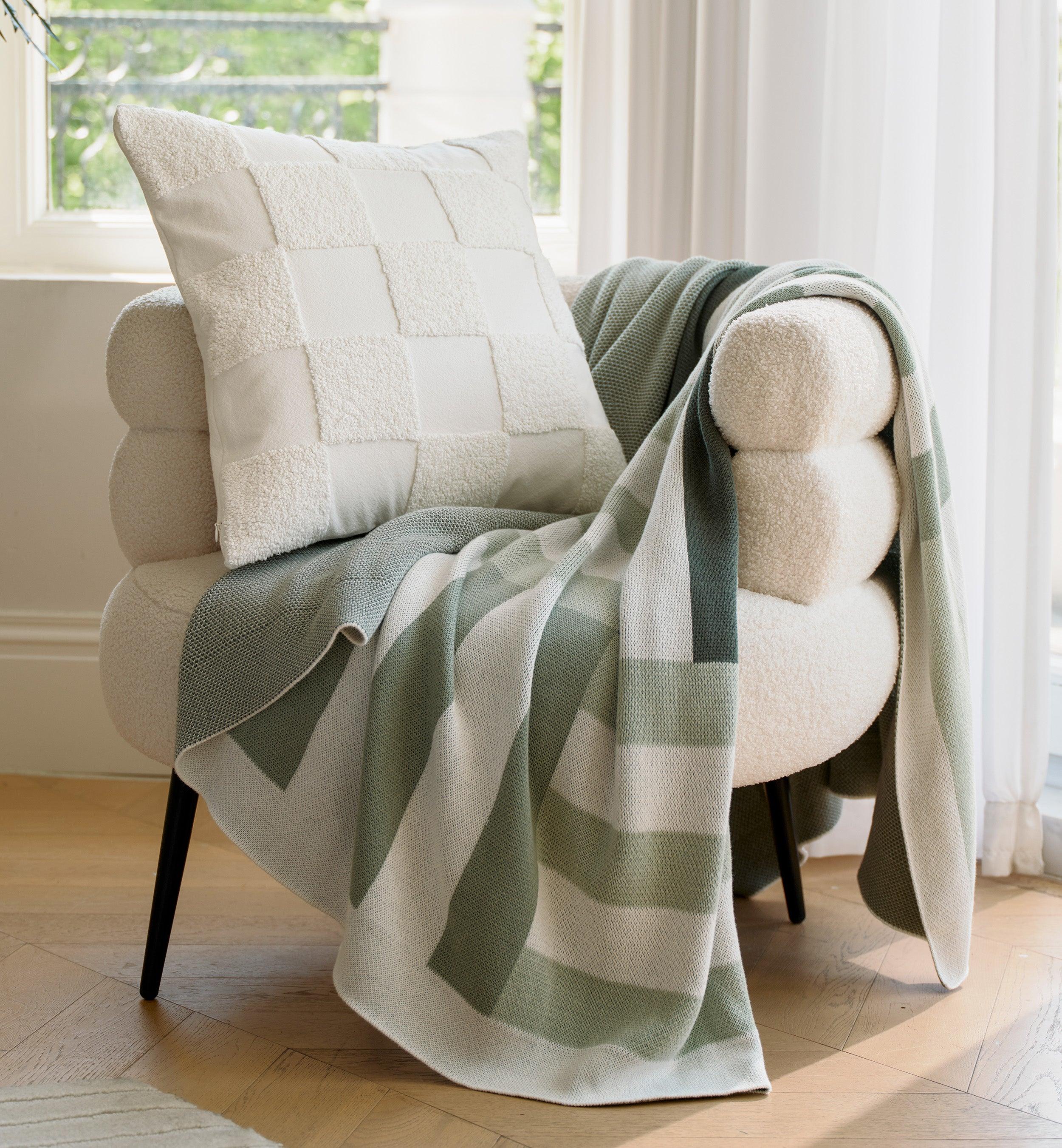 Tufted Checkered Cotton Throw Pillow Cover - Double Stitch By Bedsure