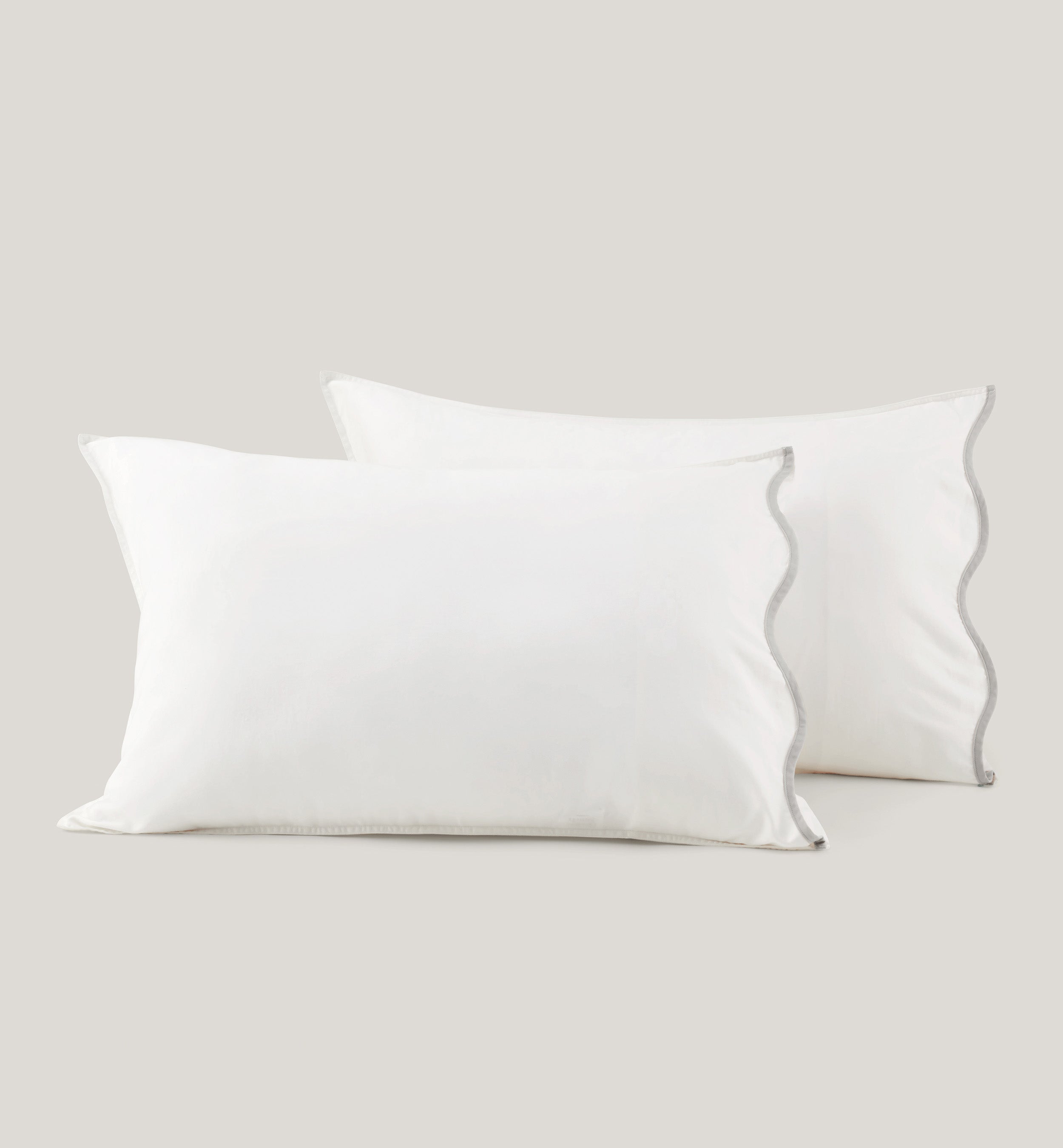 Cotton TENCEL™ Scalloped Pillowcases - Double Stitch By Bedsure
