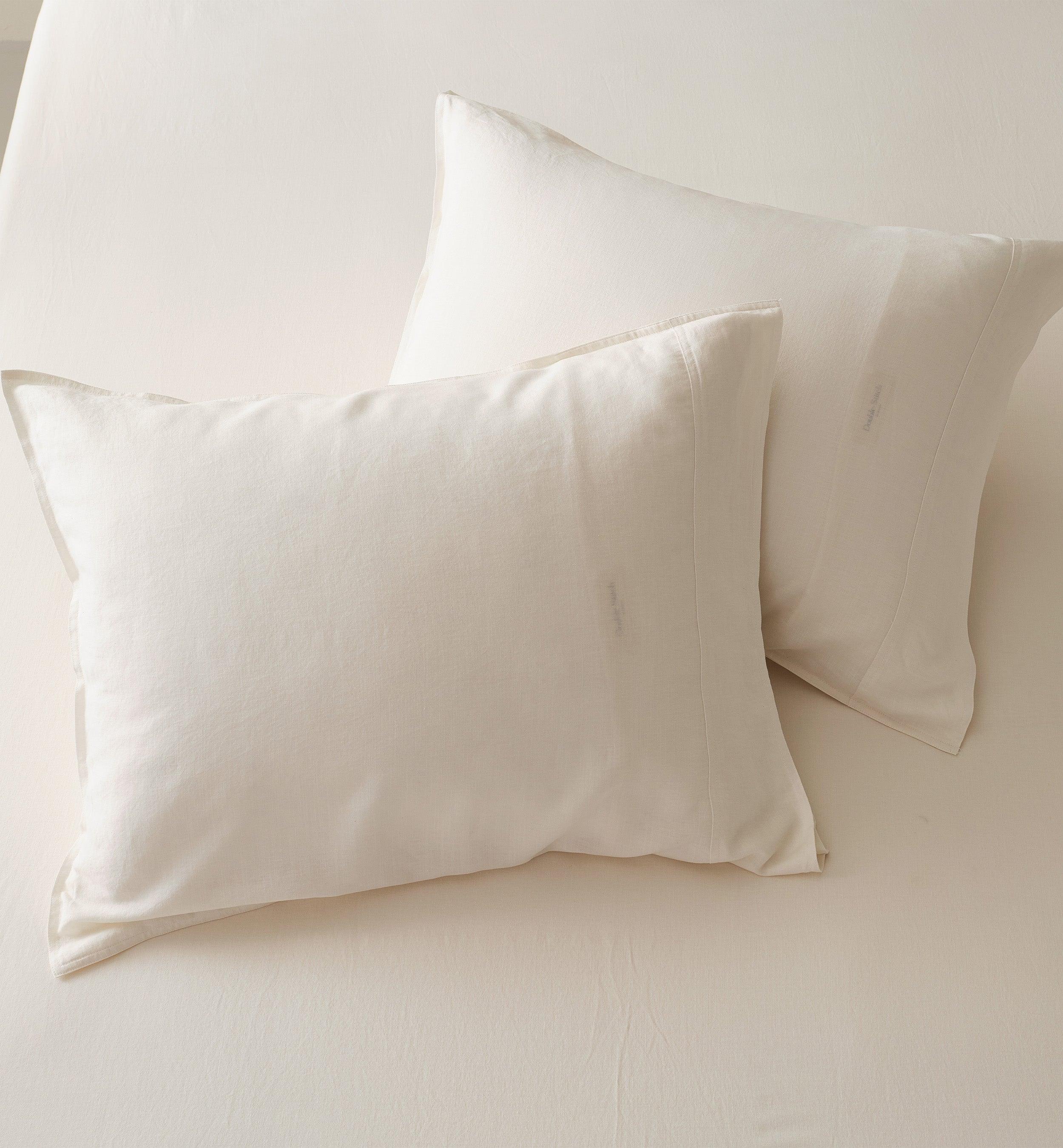 Linen TENCEL™ Lyocell Pillowcases - Double Stitch By Bedsure
