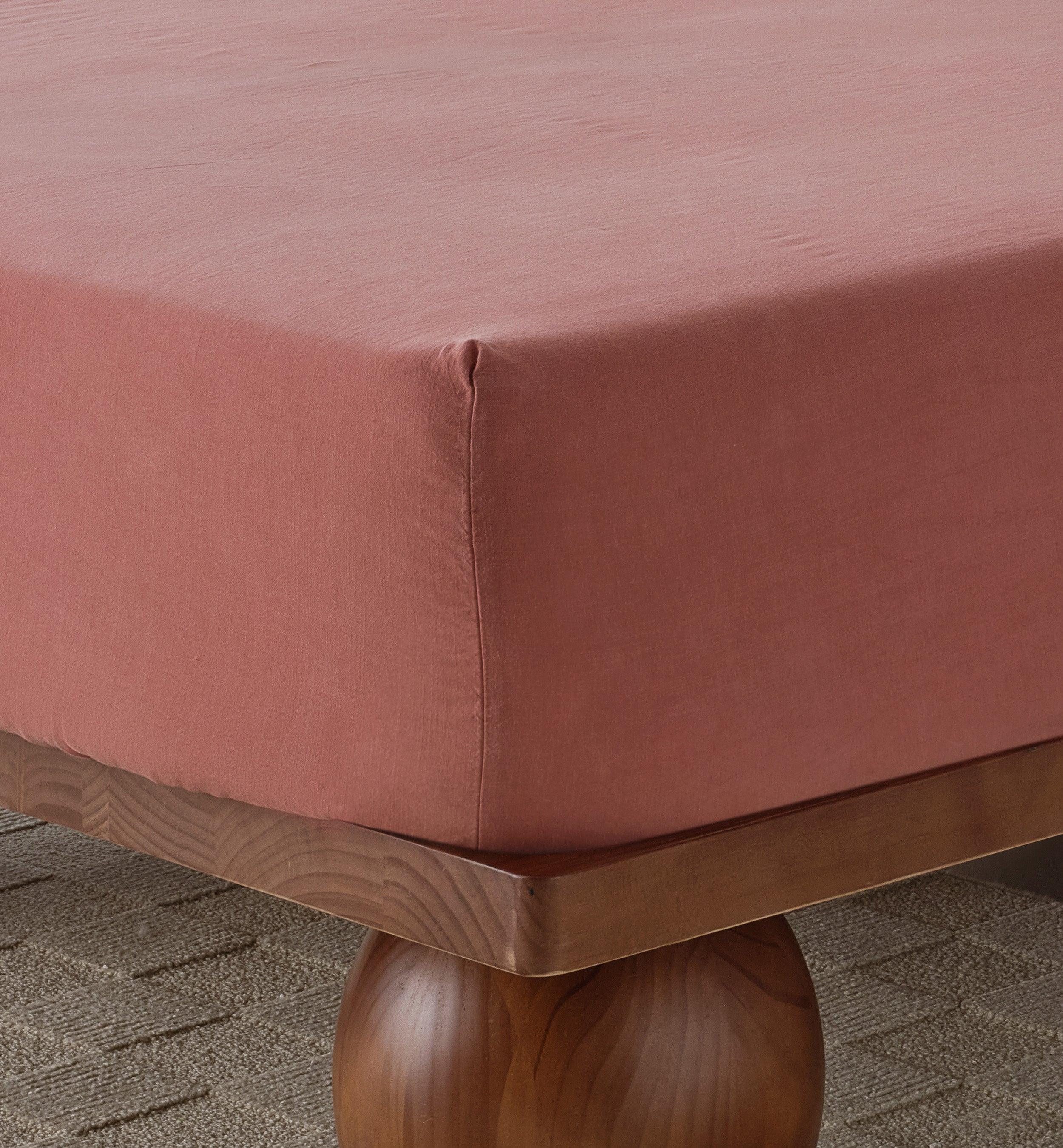Linen TENCEL™ Lyocell Fitted Sheet - Double Stitch By Bedsure