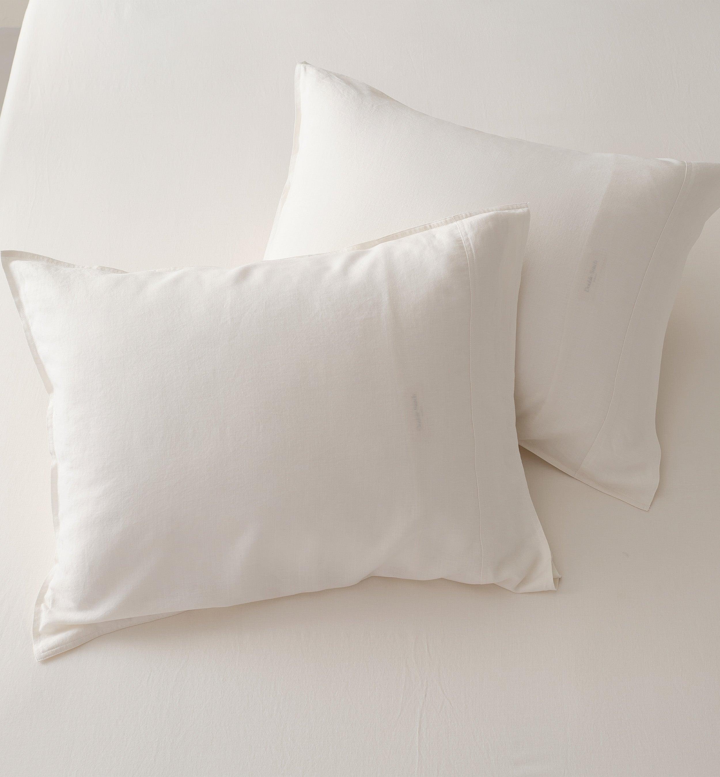 Linen TENCEL™ Lyocell Pillowcases - Double Stitch By Bedsure