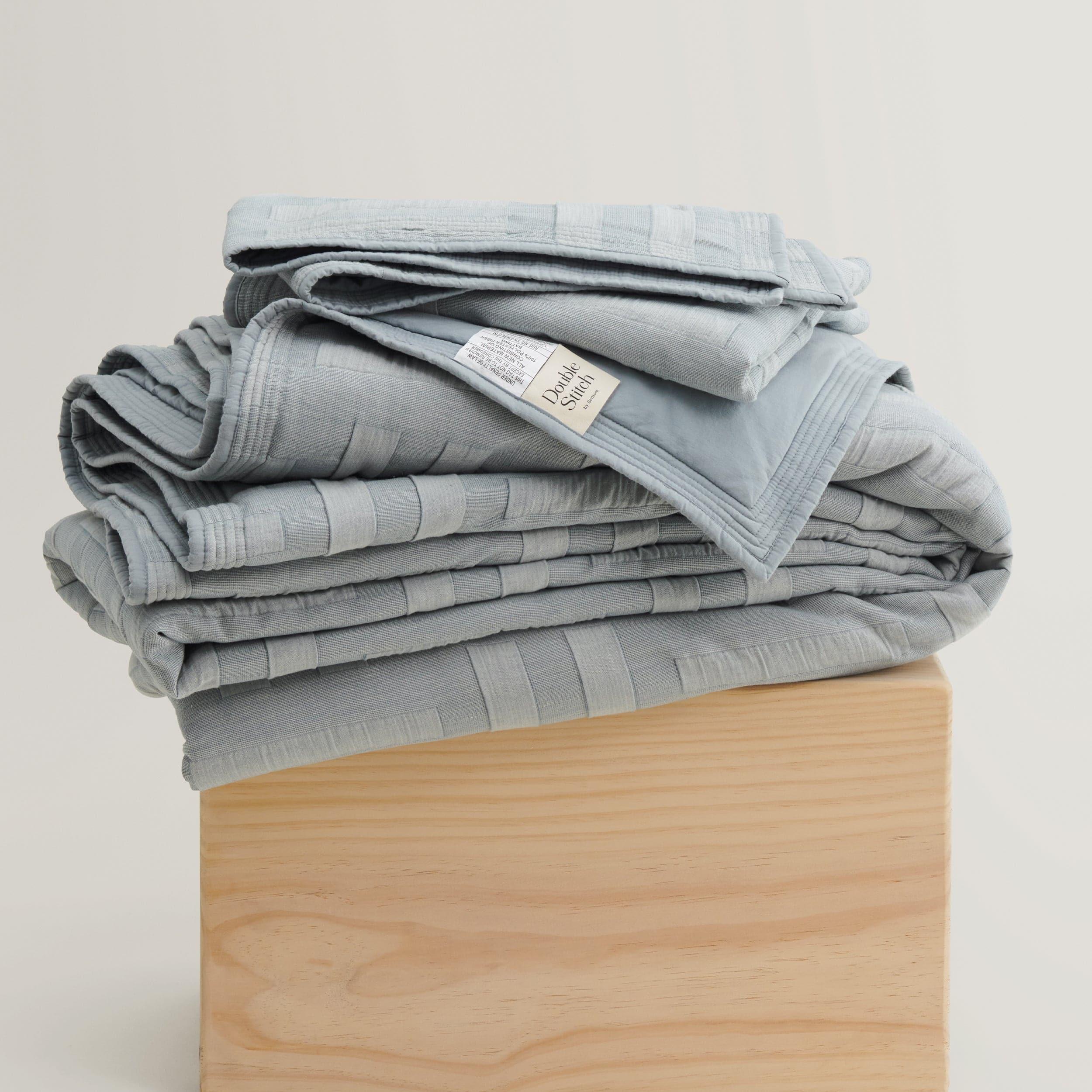Cotton Jacquard Quilt Set - Double Stitch By Bedsure