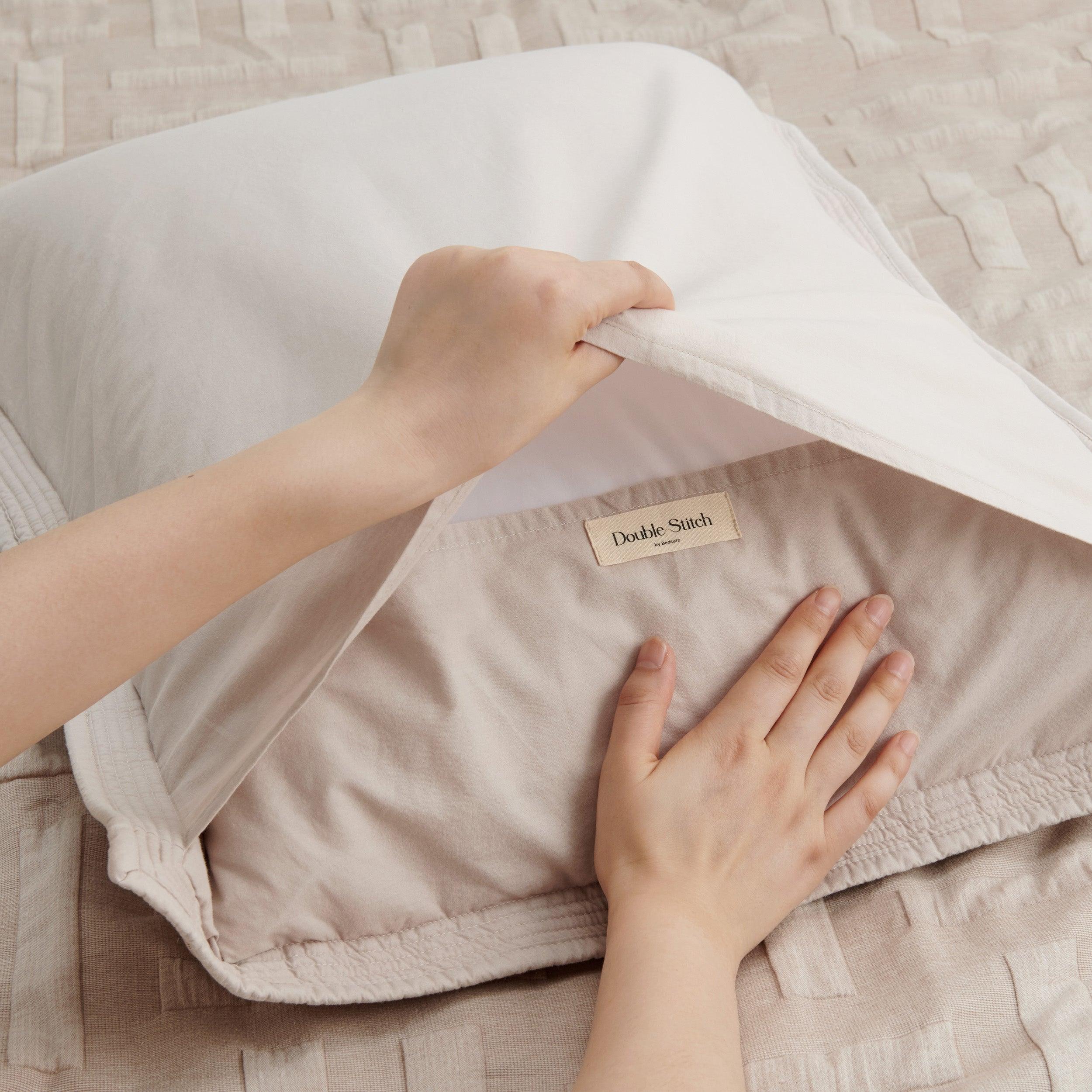 Cotton Jacquard Quilt Set - Double Stitch By Bedsure
