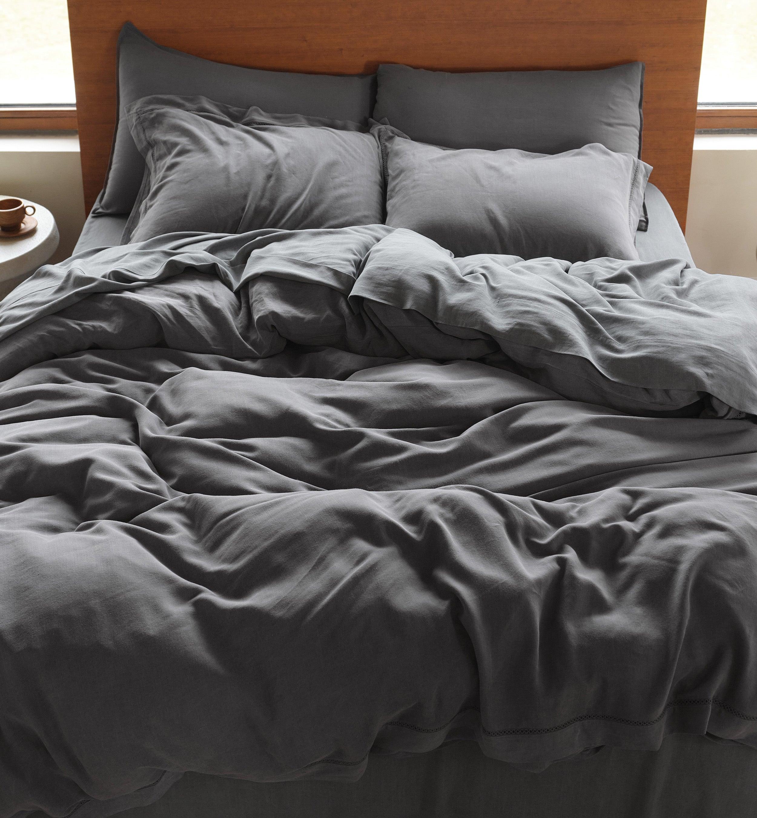 Linen TENCEL™ Lyocell Duvet Cover Set - Double Stitch By Bedsure