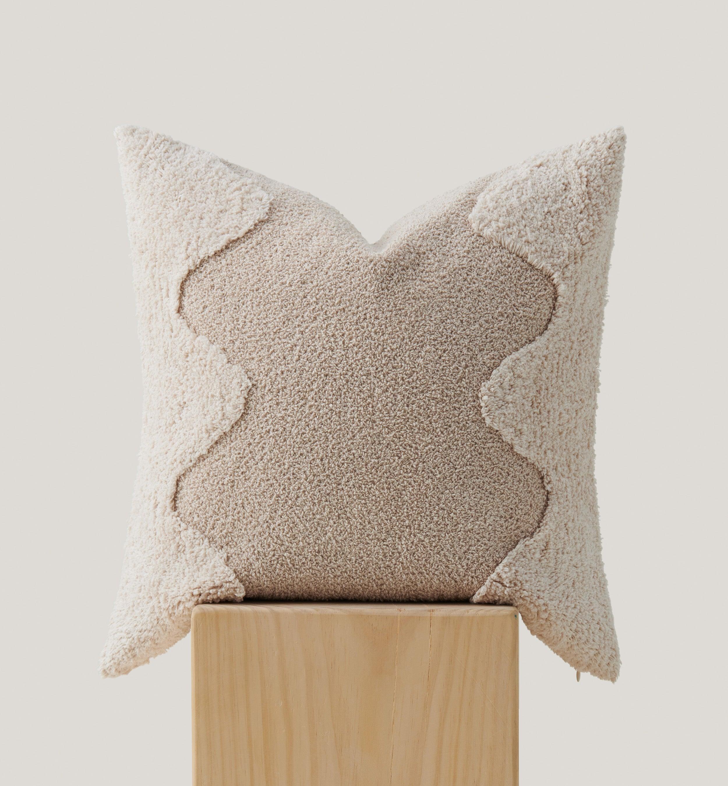 Tufted Cotton Wave Throw Pillow Cover - Double Stitch By Bedsure