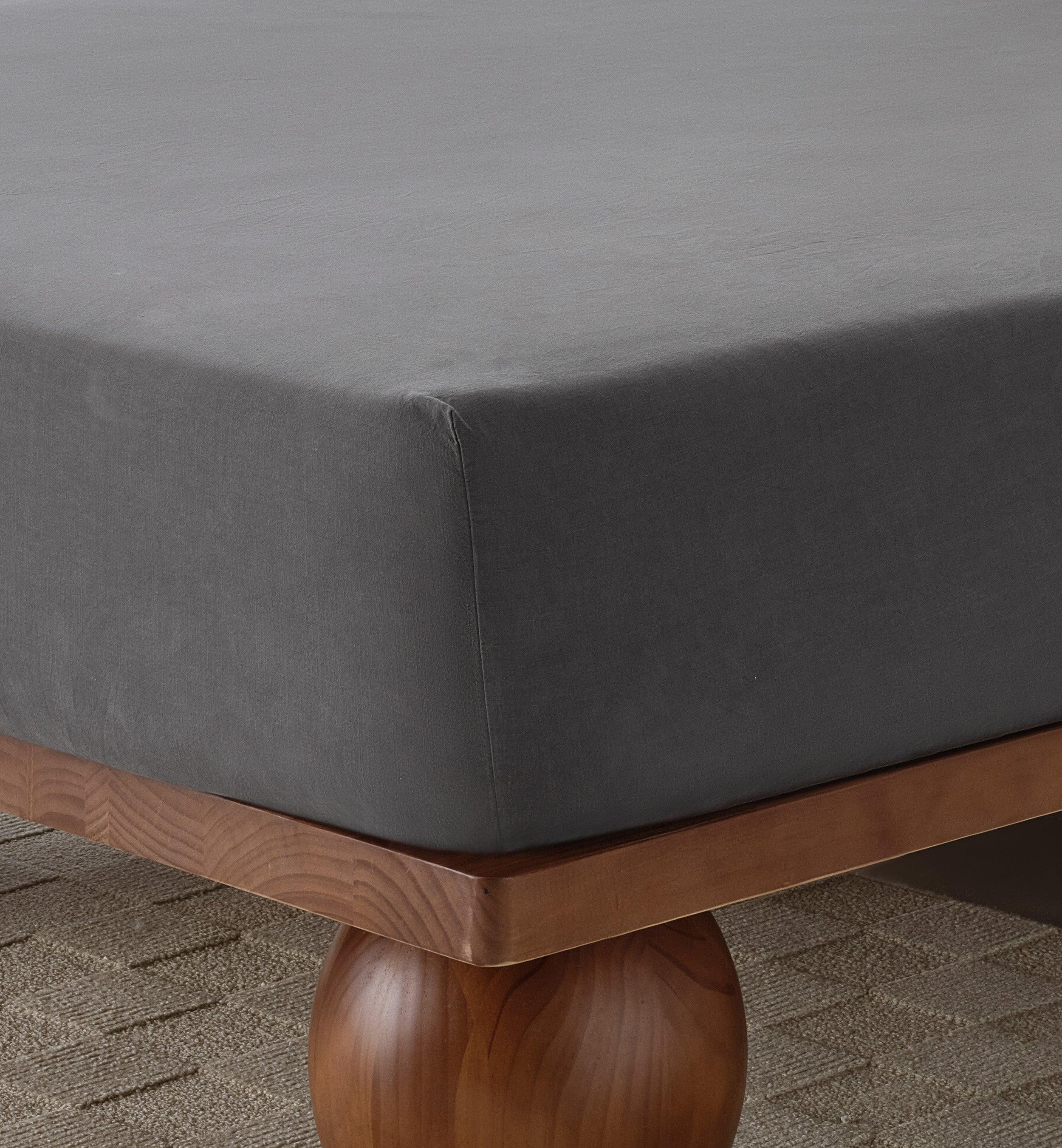 Linen TENCEL™ Lyocell Fitted Sheet - Double Stitch By Bedsure