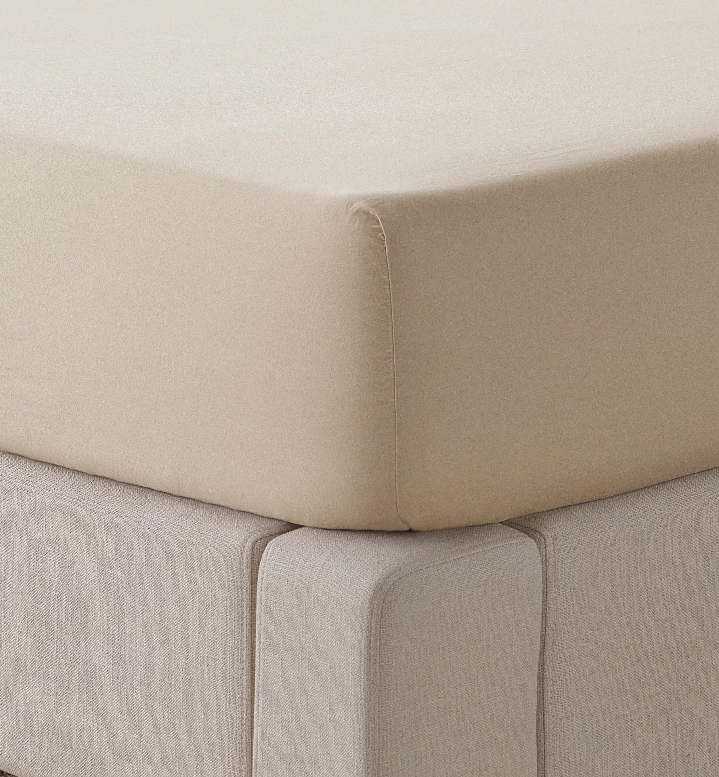 Cotton TENCEL™ Sateen Fitted Sheet - Double Stitch By Bedsure