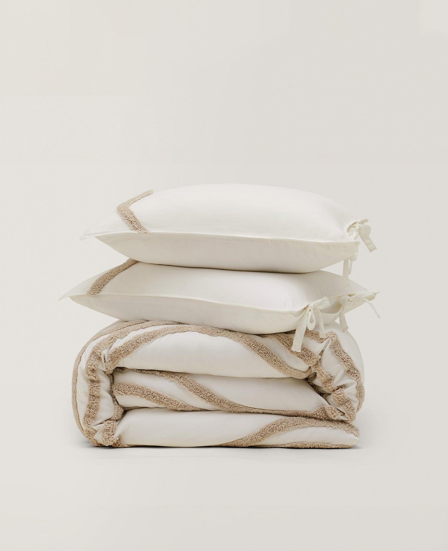 Cotton Tufted Duvet Cover Set - Double Stitch By Bedsure