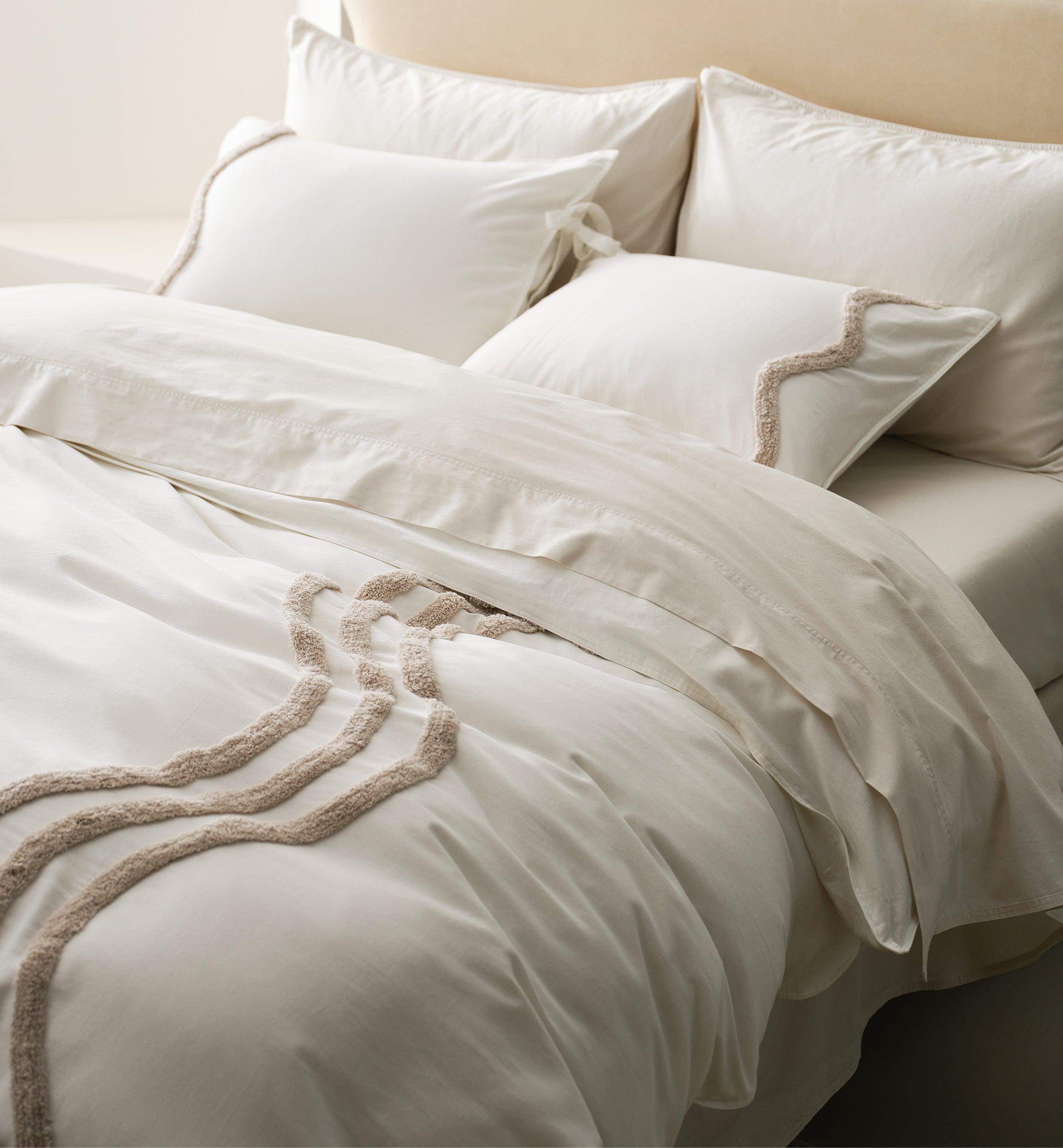 Cotton Tufted Duvet Cover Set - Double Stitch By Bedsure