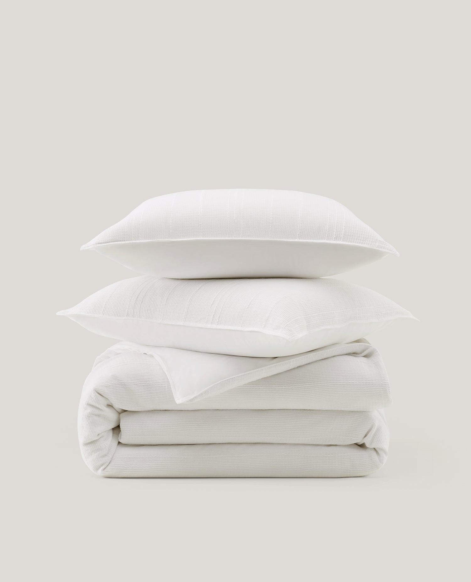 Striped Cotton TENCEL™ Lyocell Duvet Cover Set