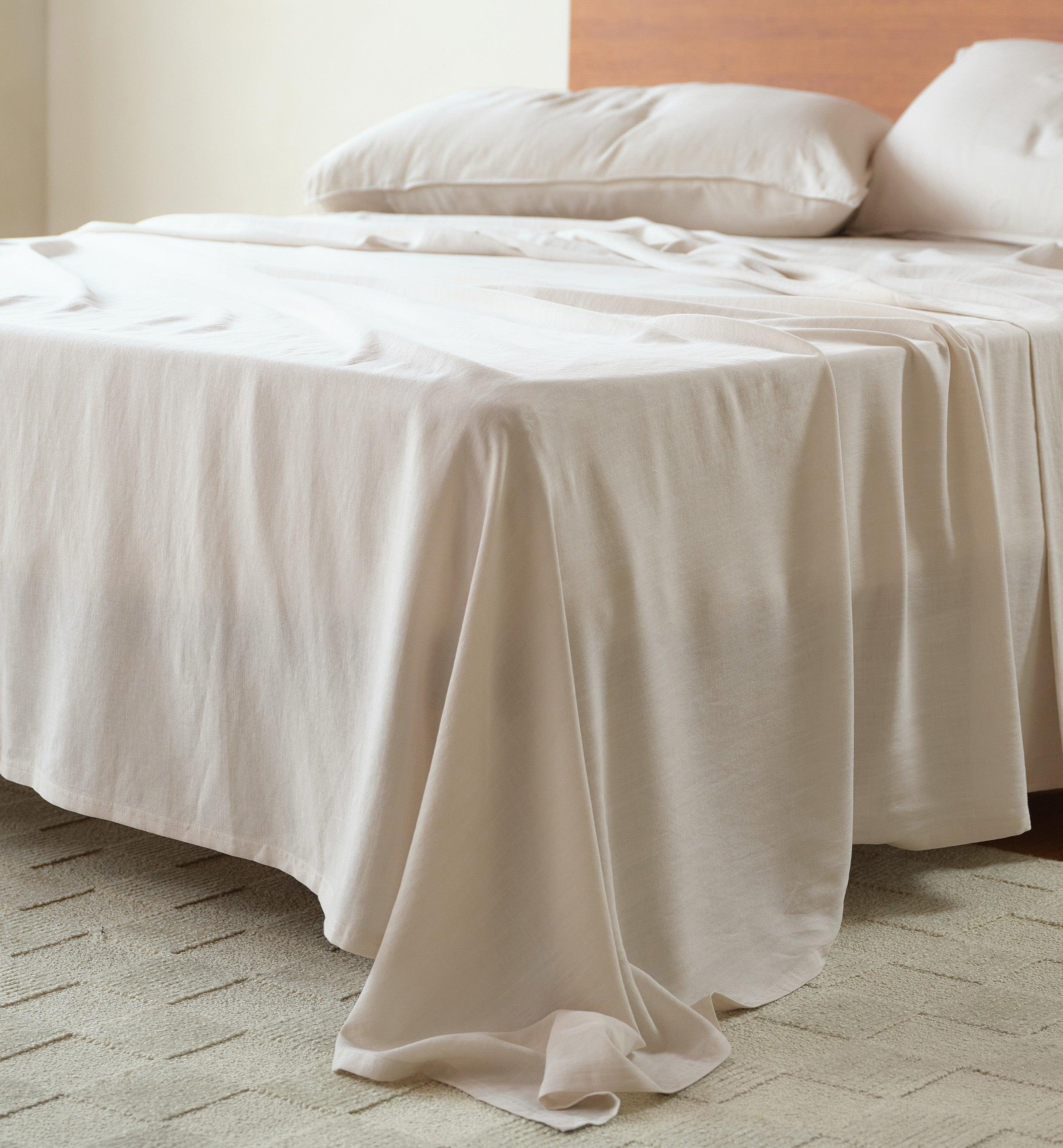Linen TENCEL™ Lyocell Sheet Set - Double Stitch By Bedsure
