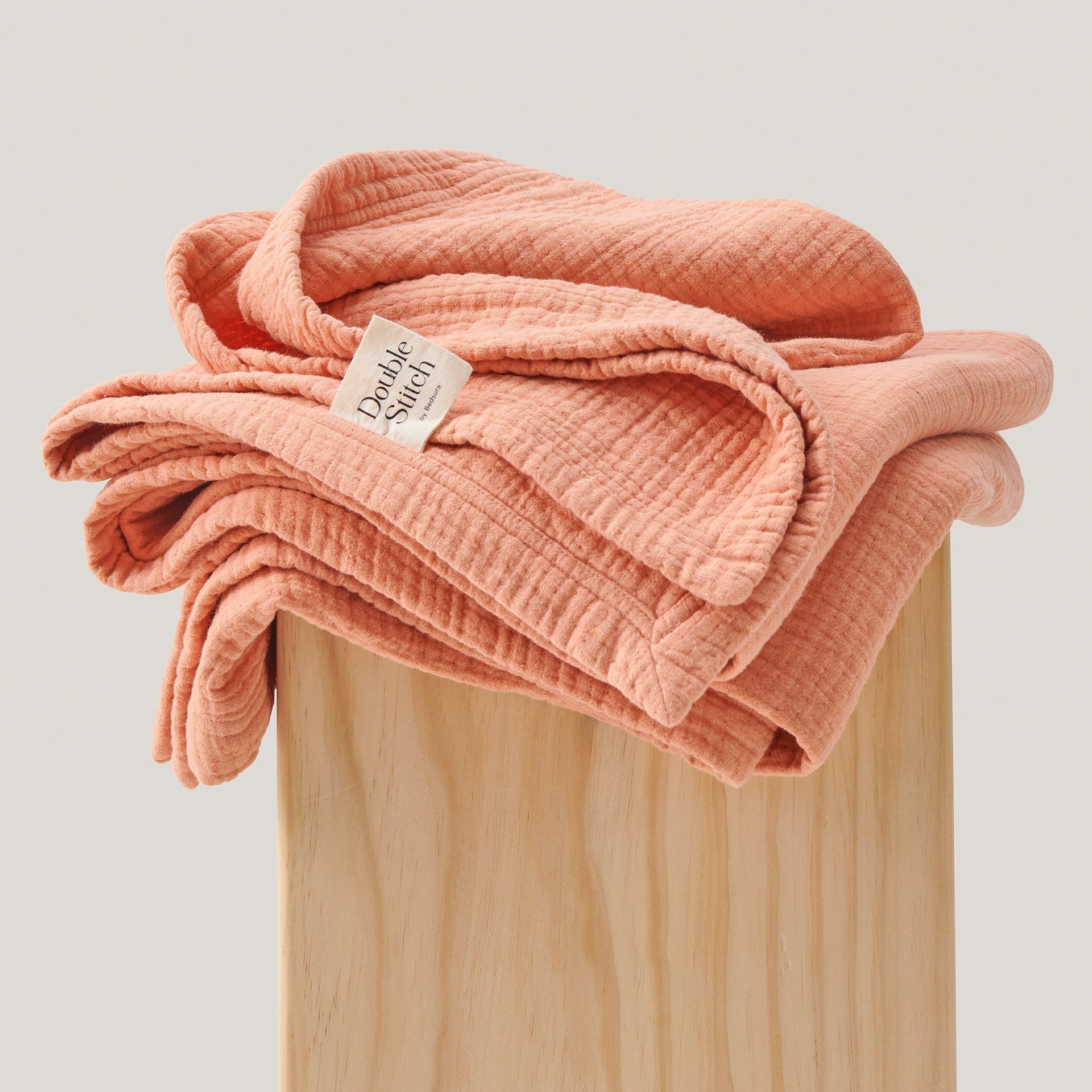 Linen Cotton Throw Blanket - Double Stitch By Bedsure