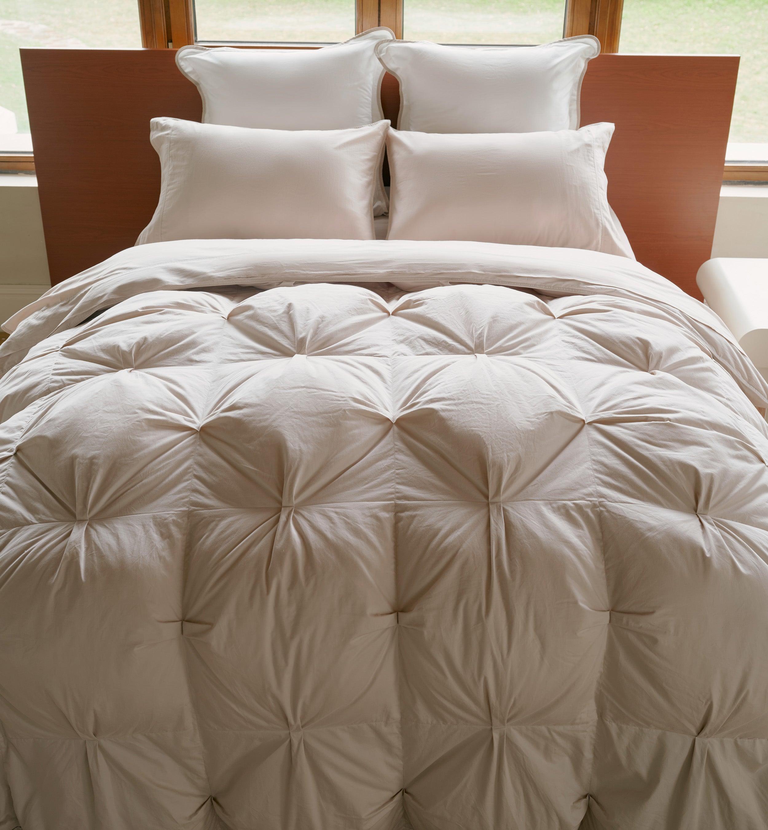 Pinch Pleated Cotton Comforter - Double Stitch By Bedsure