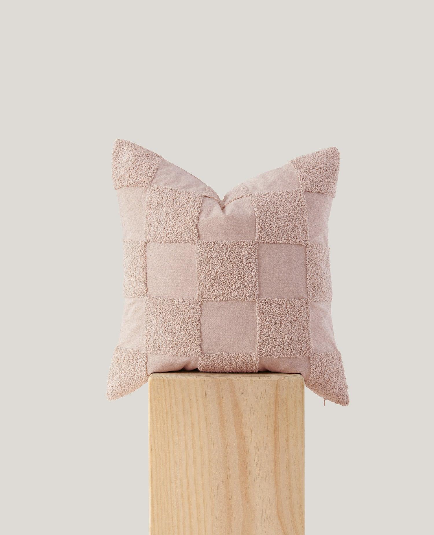 Tufted Checkered Cotton Throw Pillow Cover - Double Stitch By Bedsure