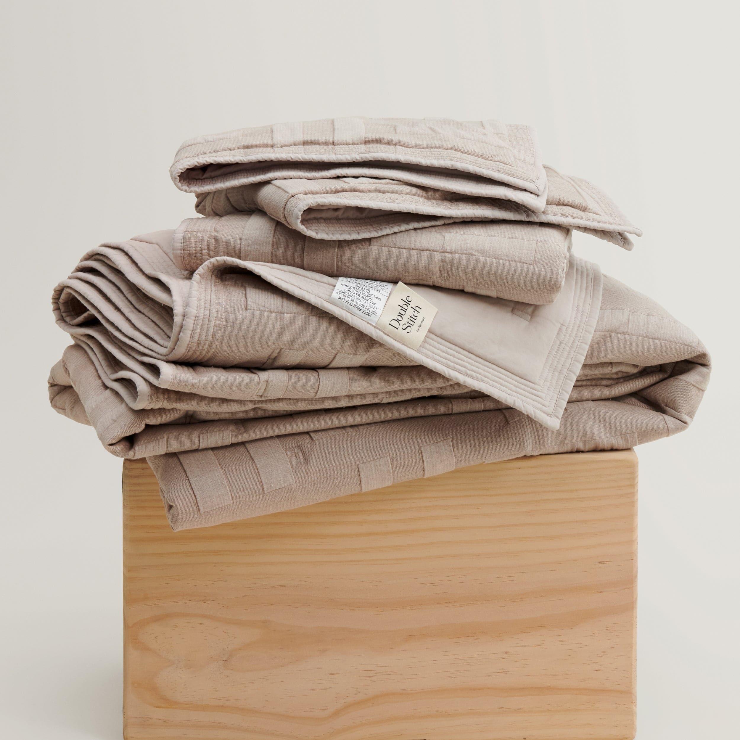 Cotton Jacquard Quilt Set - Double Stitch By Bedsure