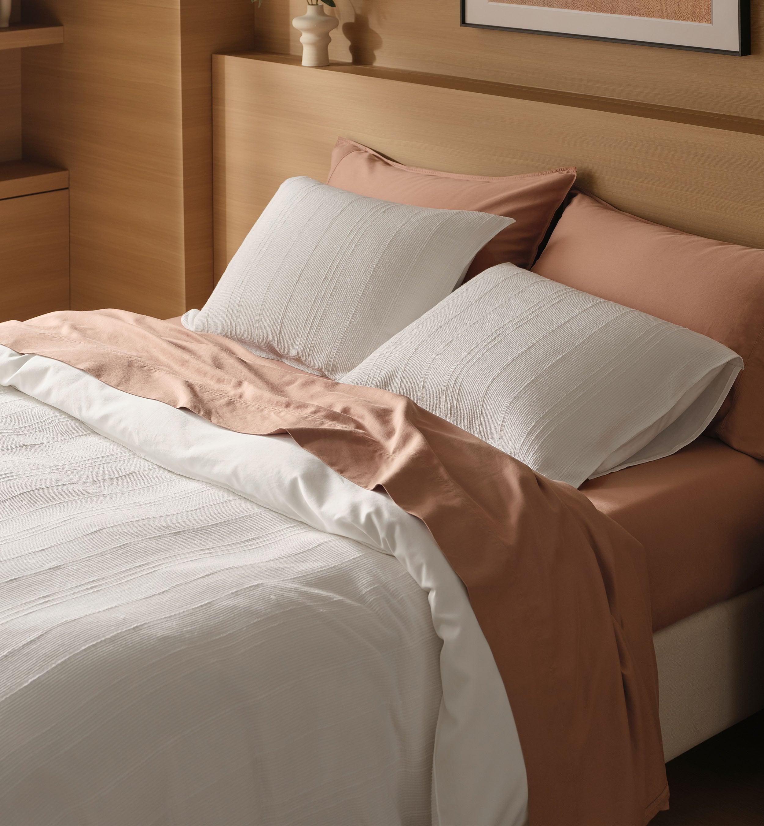 Striped Cotton TENCEL™ Lyocell Duvet Cover Set