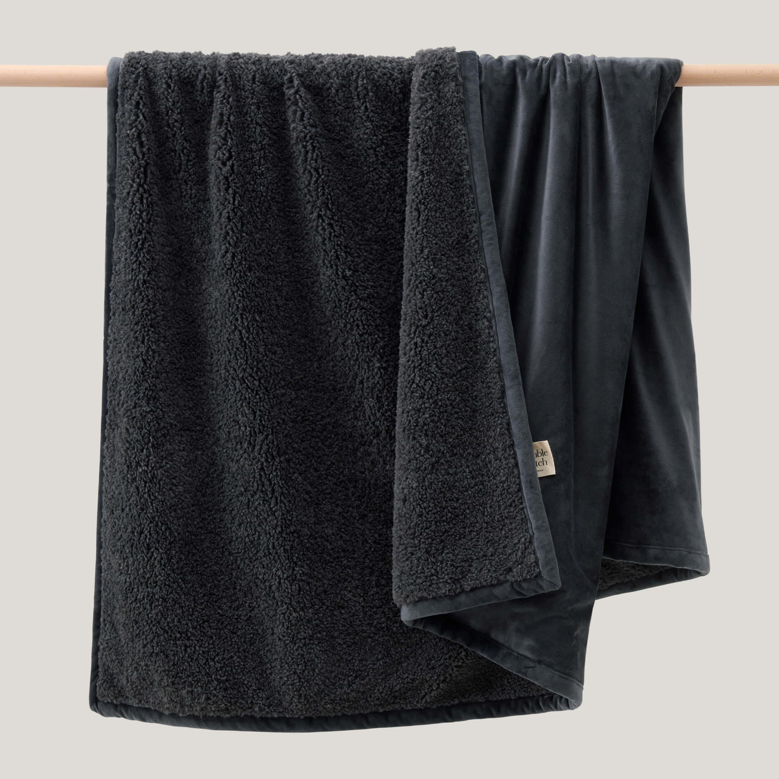 Faux Fur Shearling Throw Blanket - Double Stitch By Bedsure