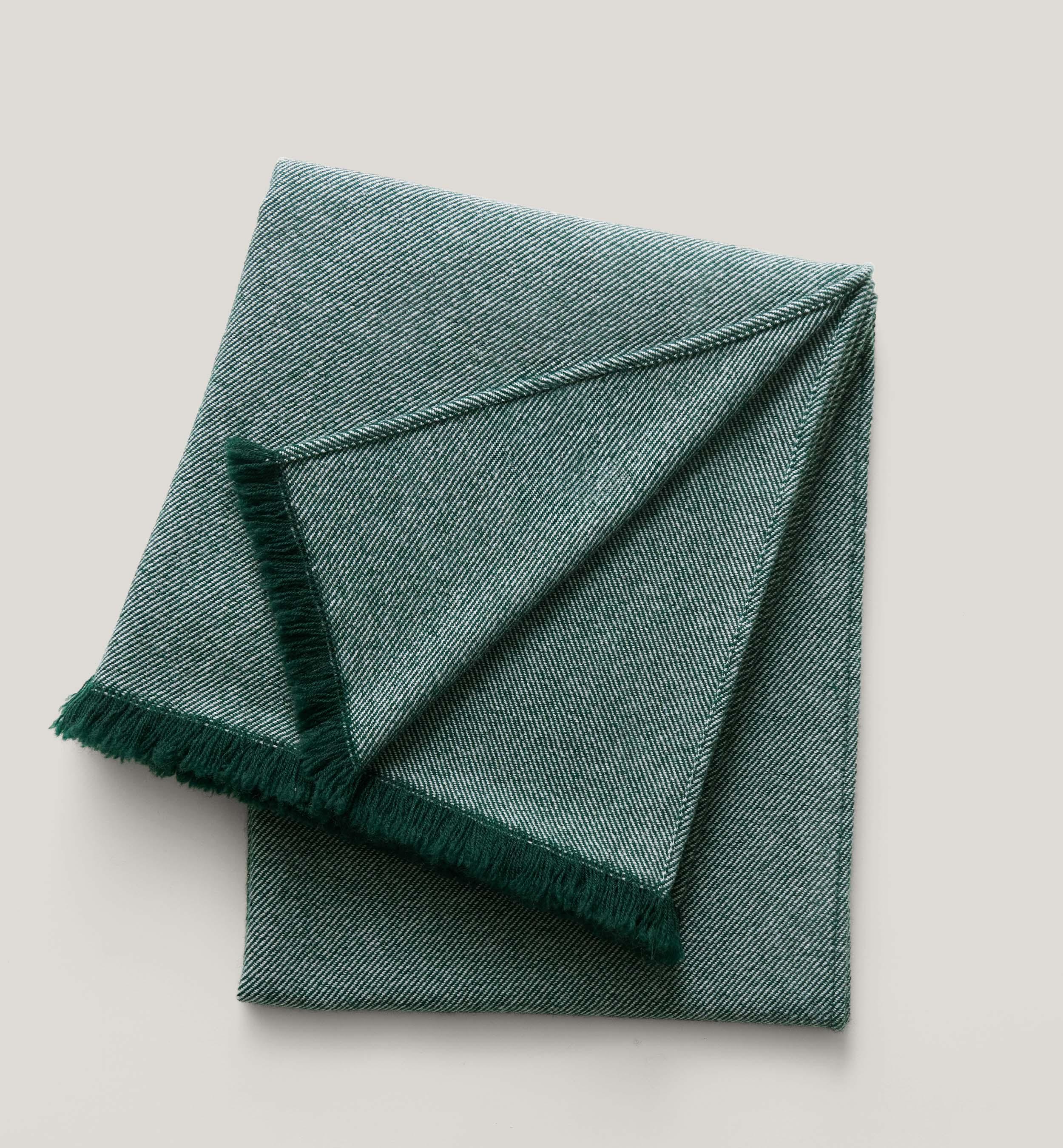 Mongolian Cashmere Wool Twill Throw Blanket - Double Stitch By Bedsure