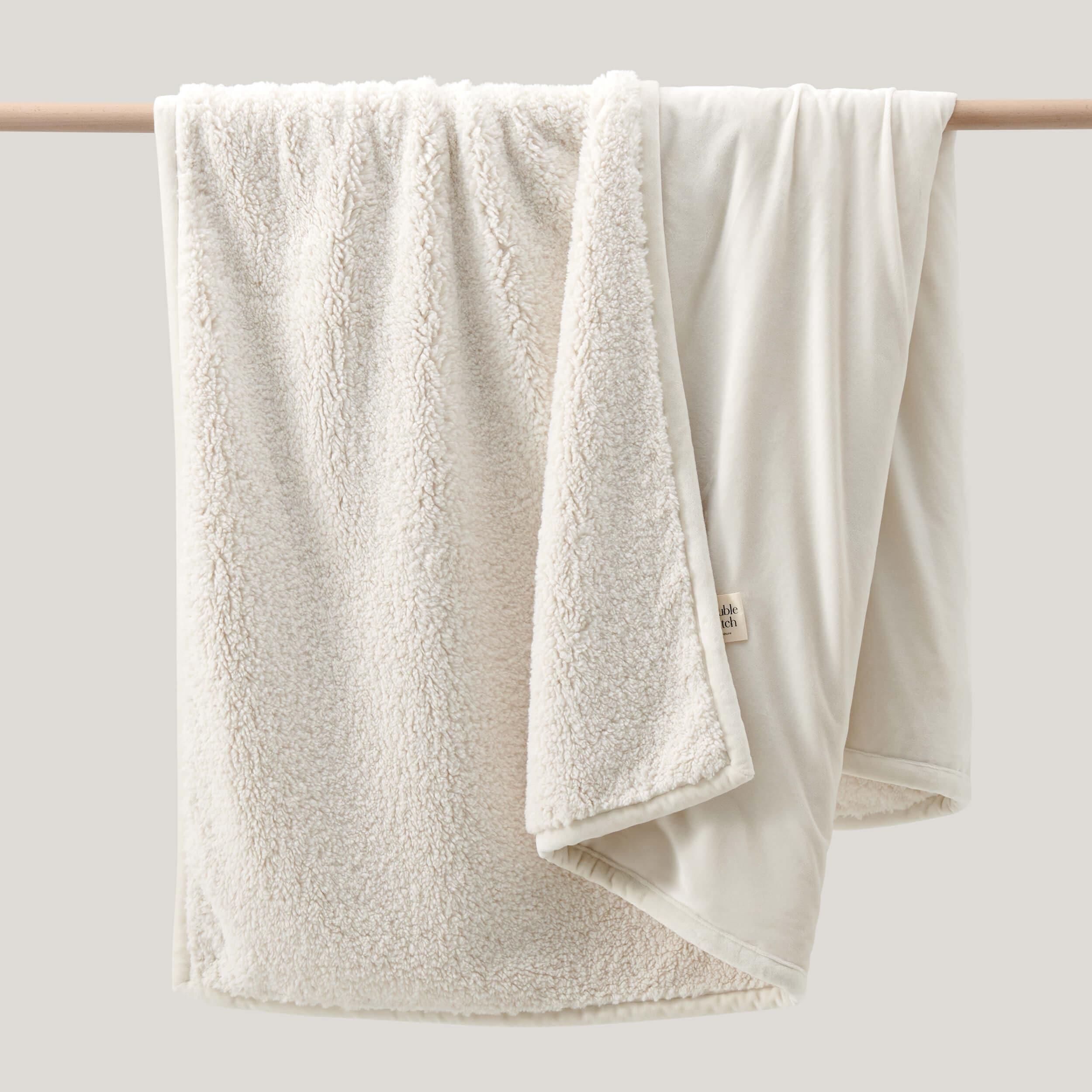 Faux Fur Shearling Throw Blanket - Double Stitch By Bedsure