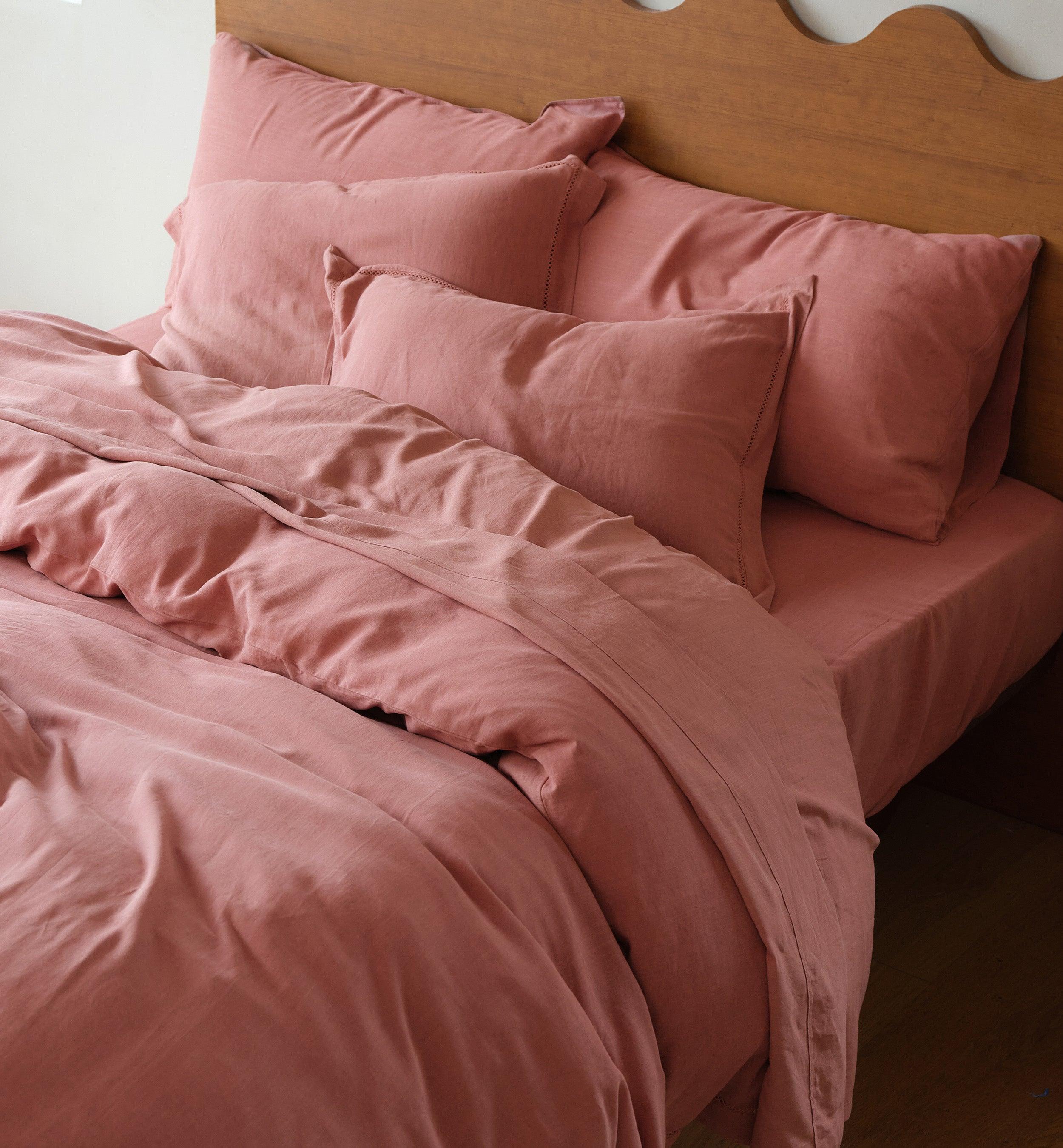 Linen TENCEL™ Lyocell Duvet Cover Set - Double Stitch By Bedsure