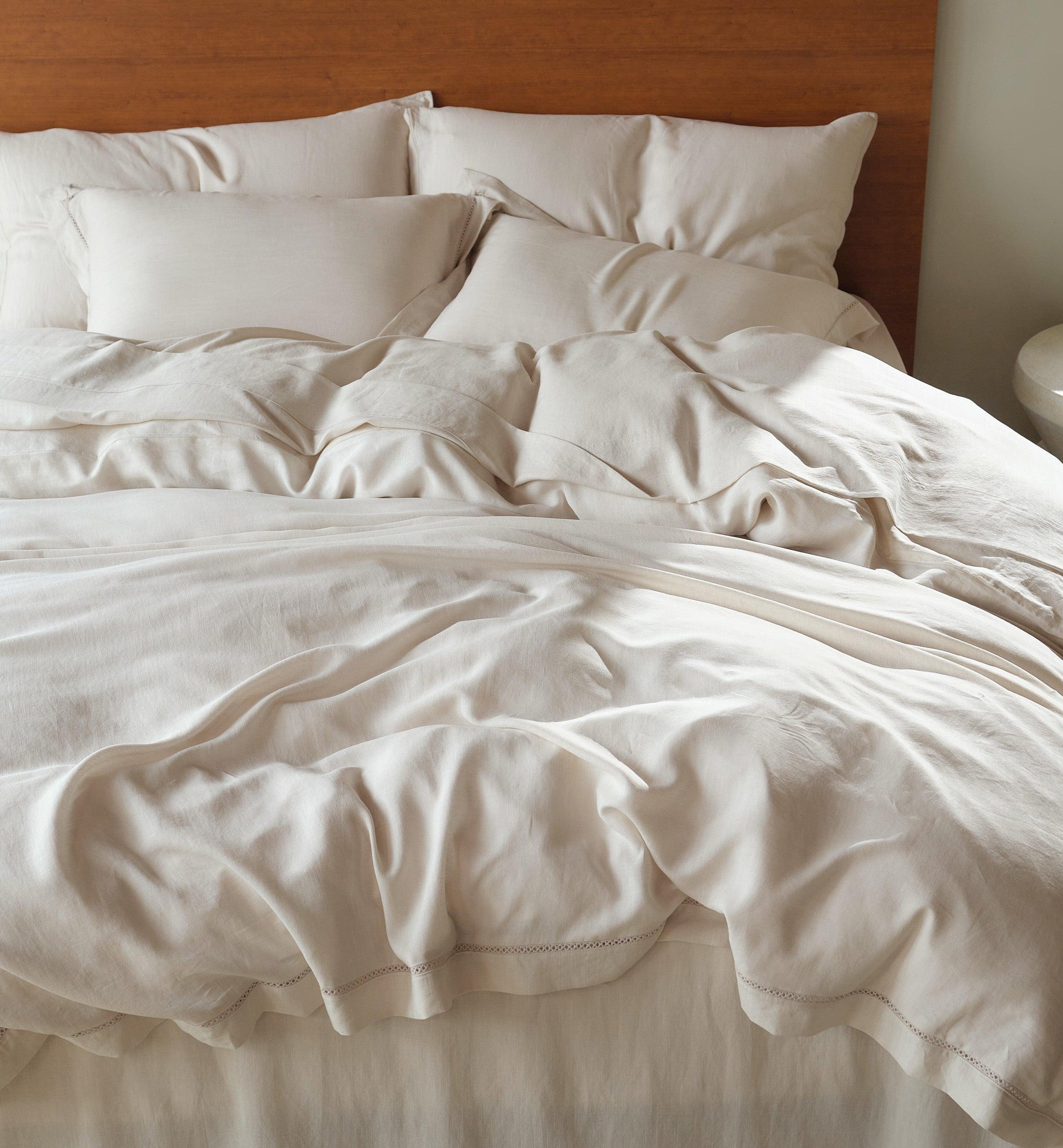 Linen TENCEL™ Lyocell Duvet Cover Set - Double Stitch By Bedsure