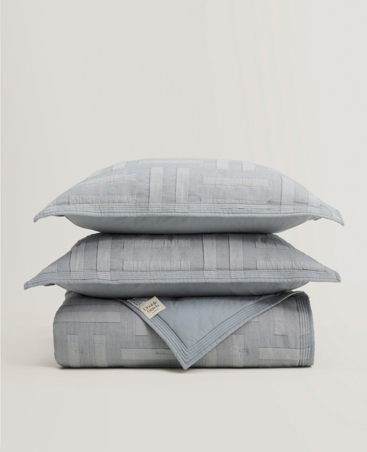 Cotton Jacquard Quilt Set - Double Stitch By Bedsure