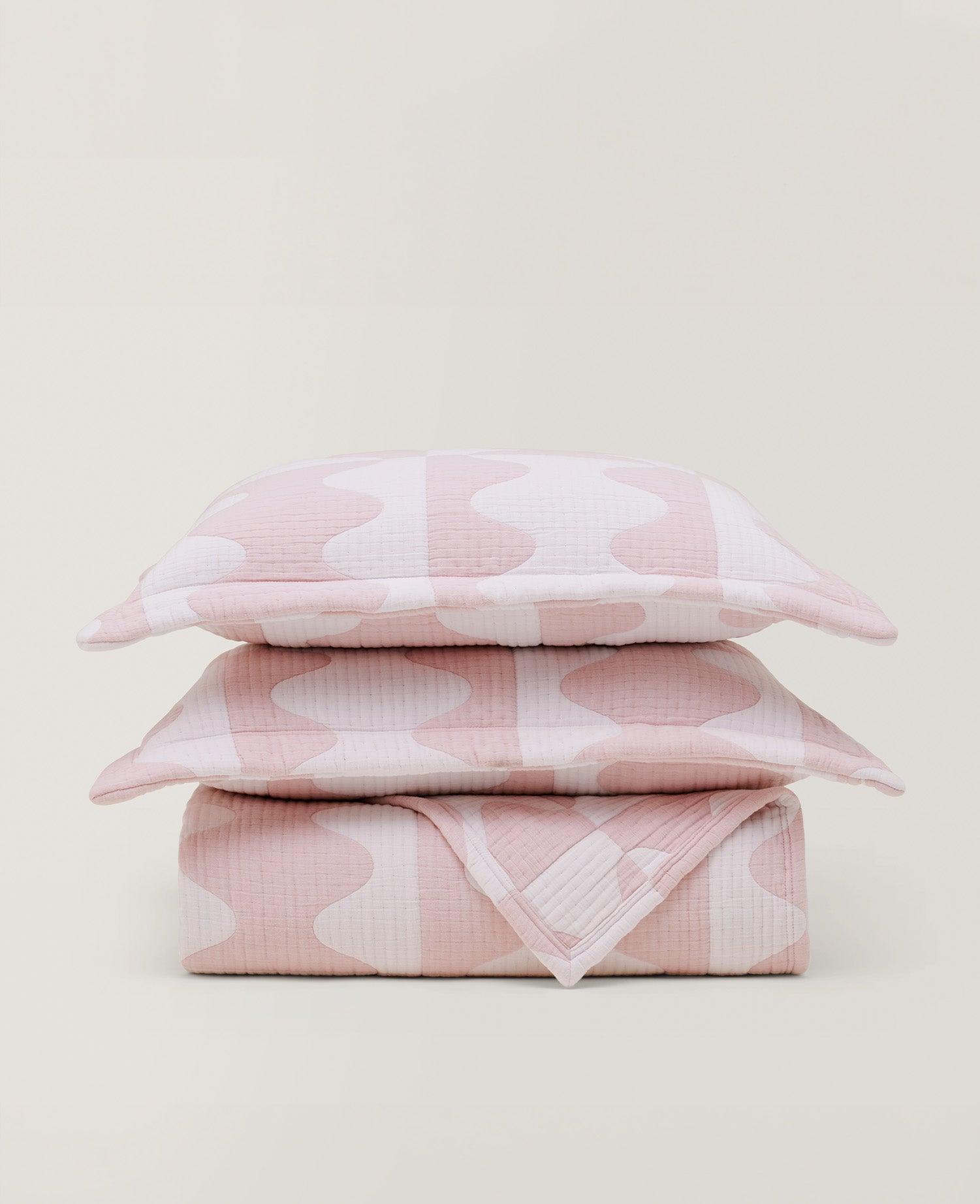 Matelasse Wave Coverlet Set - Double Stitch By Bedsure