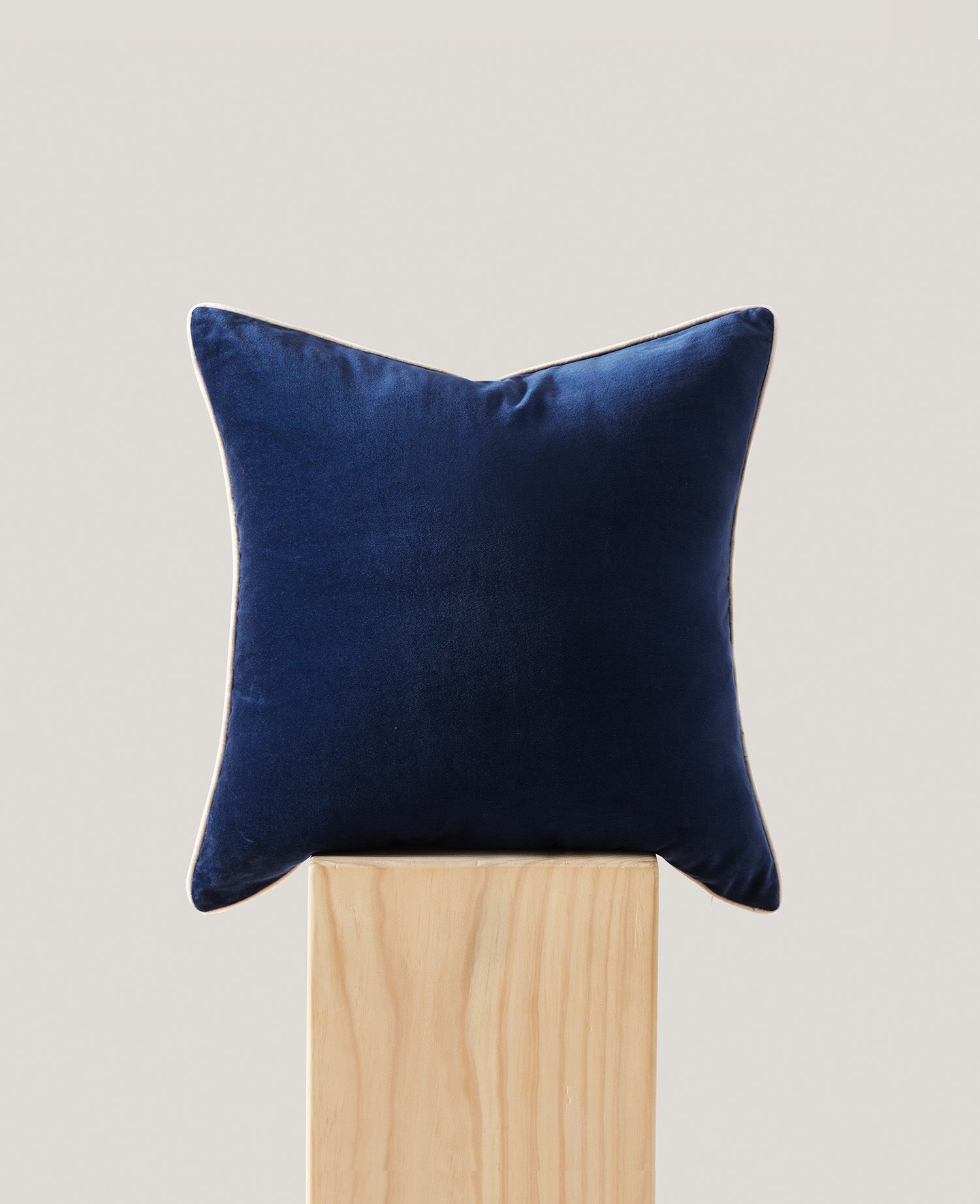 Sunday Washed Cotton Velvet Piping Throw Pillow Cover Double