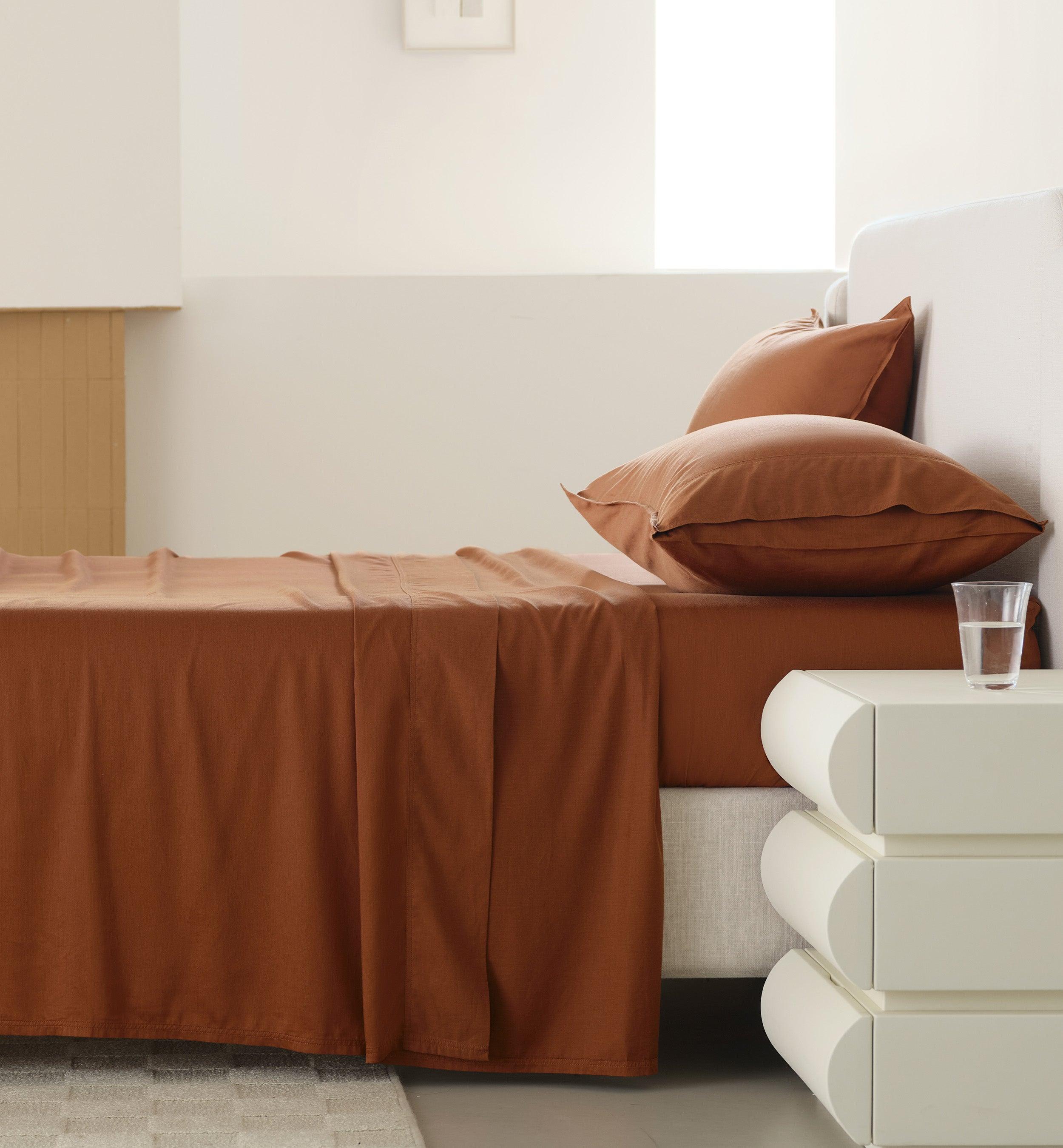 Cotton TENCEL™ Sateen Sheet Set - Double Stitch By Bedsure