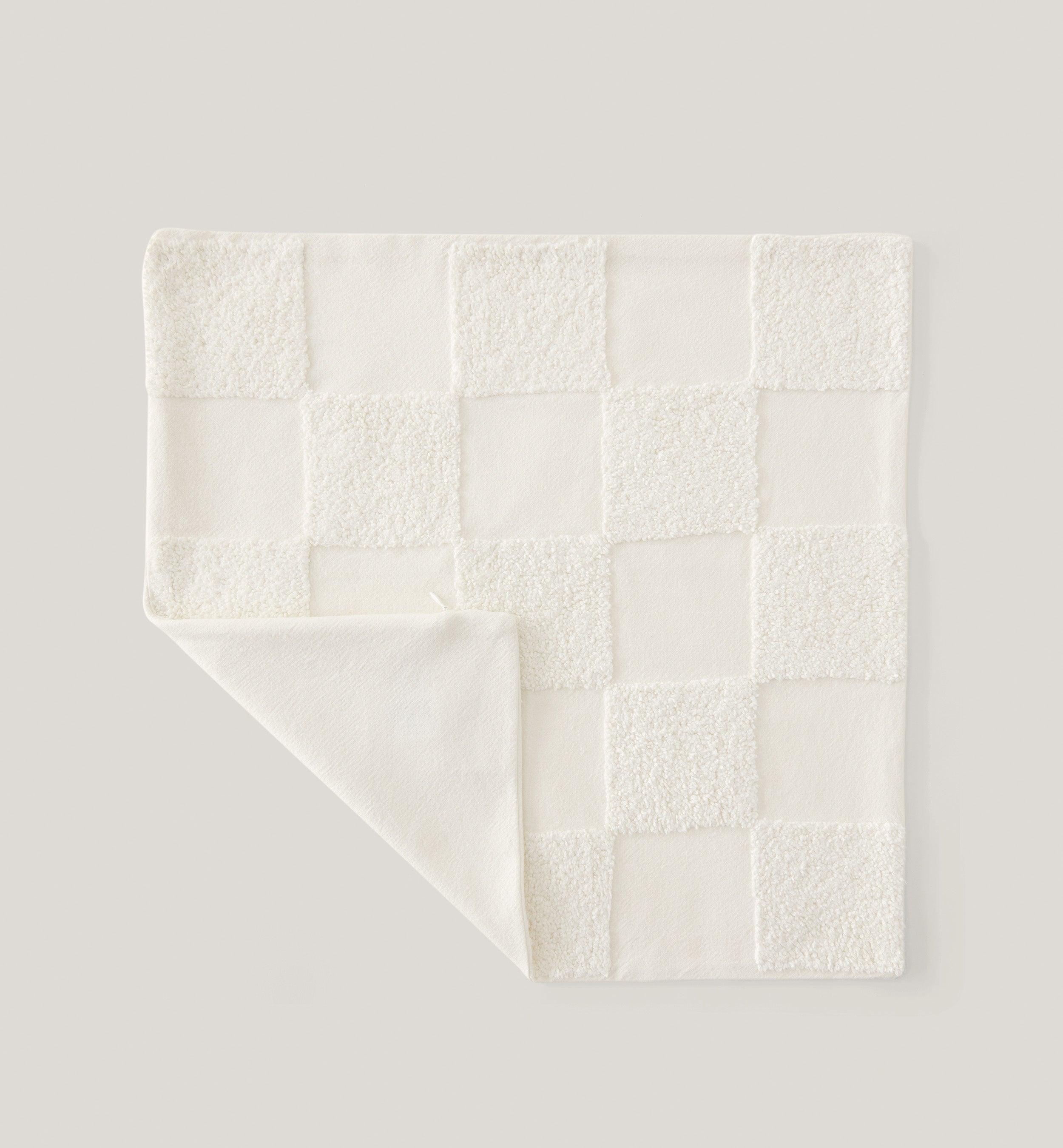 Tufted Checkered Cotton Throw Pillow Cover - Double Stitch By Bedsure