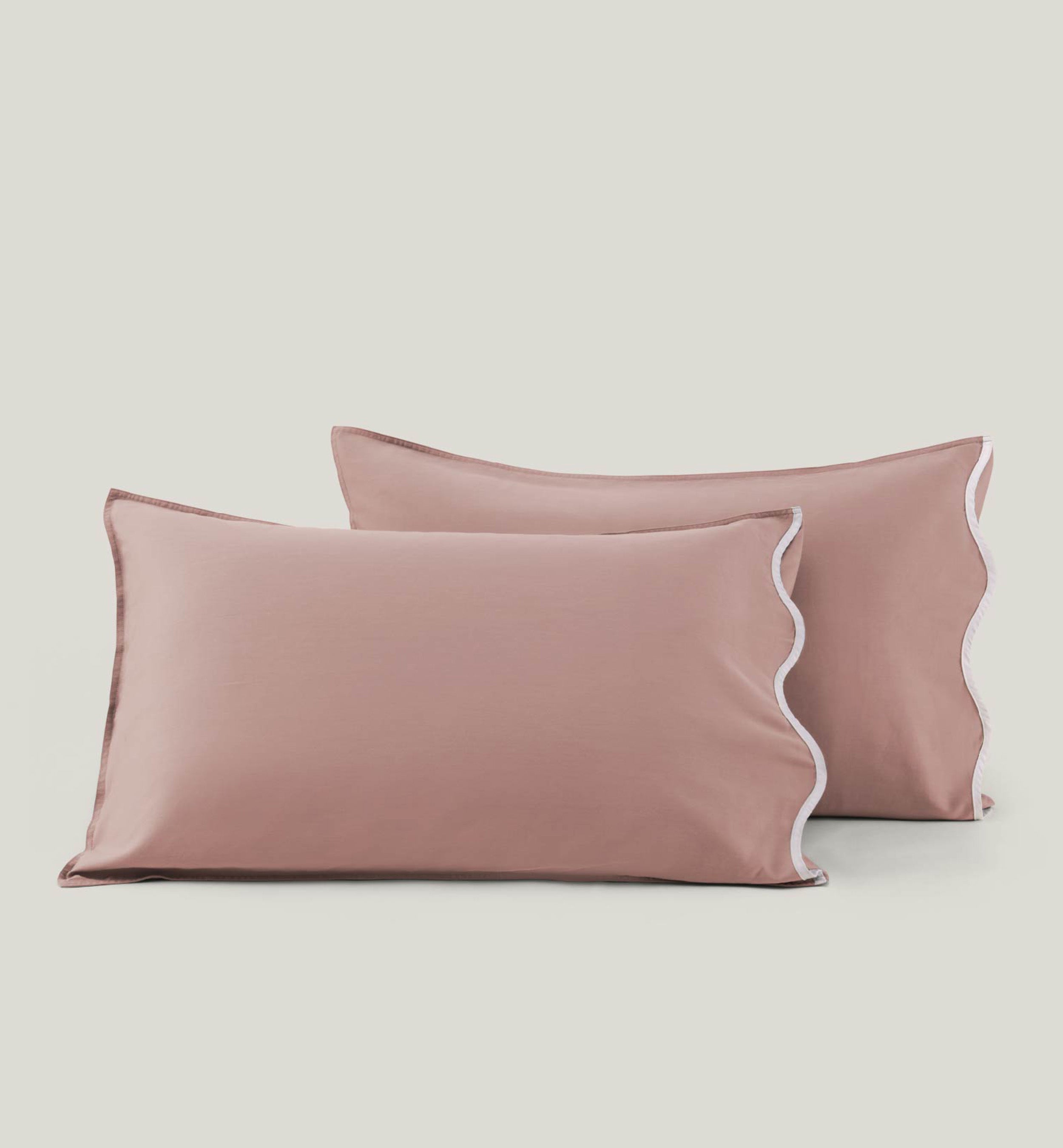Cotton TENCEL™ Scalloped Pillowcases - Double Stitch By Bedsure