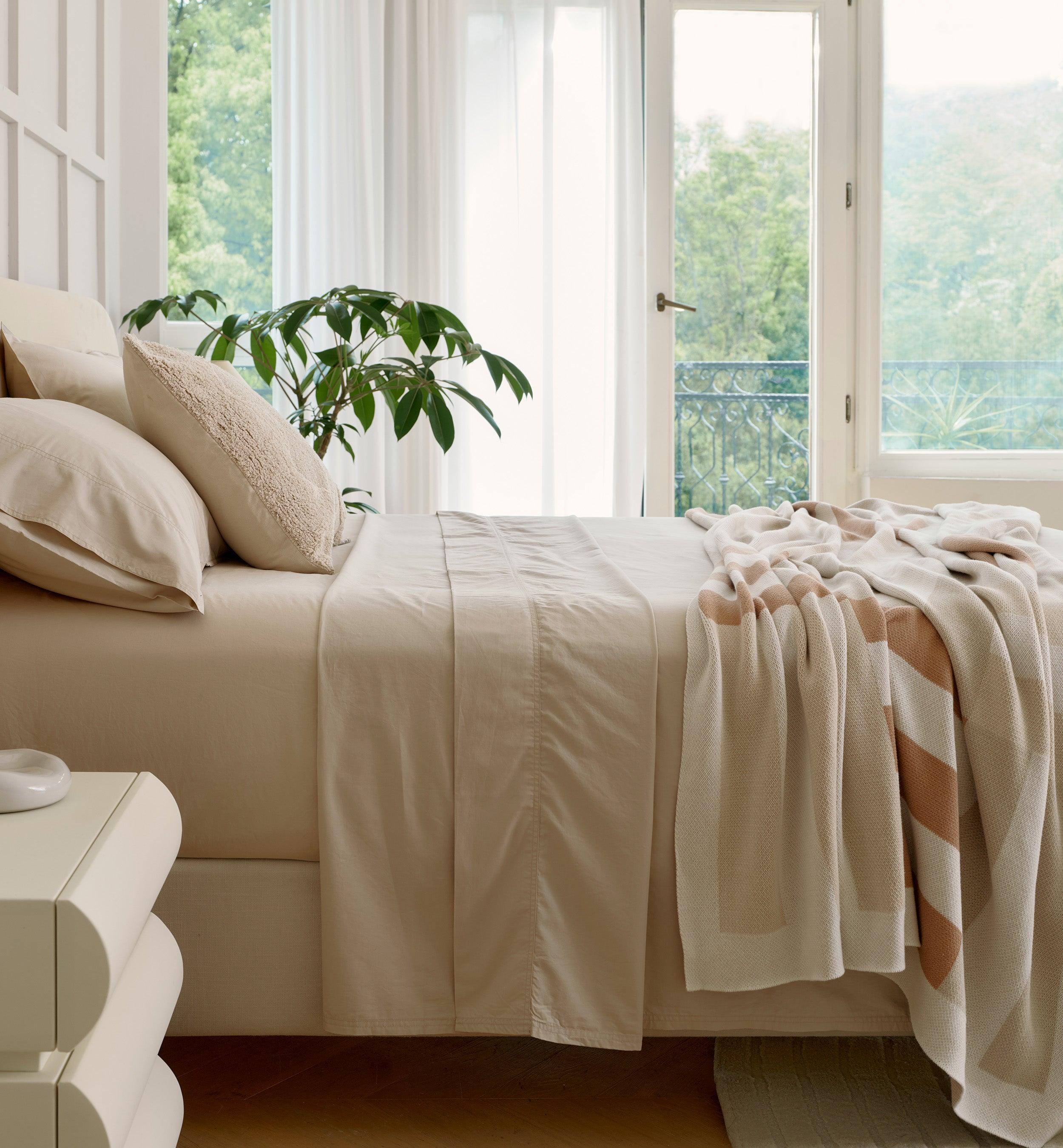 Perfect Blend 6535 Cotton TENCEL™ Percale Sheet Set - Double Stitch By Bedsure