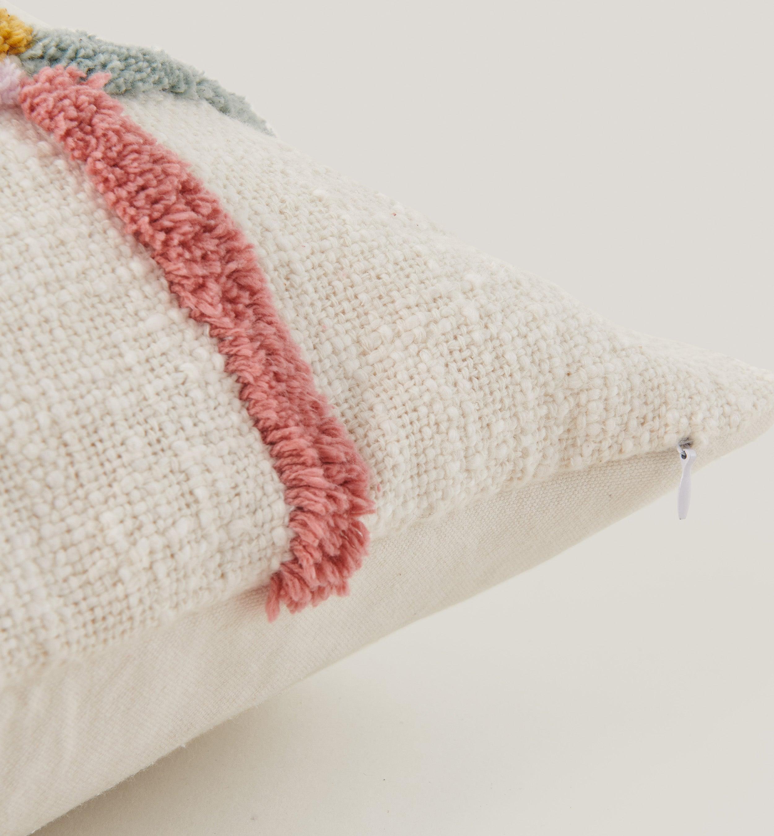 Tufted Checkered Cotton Throw Pillow Cover - Double Stitch By Bedsure
