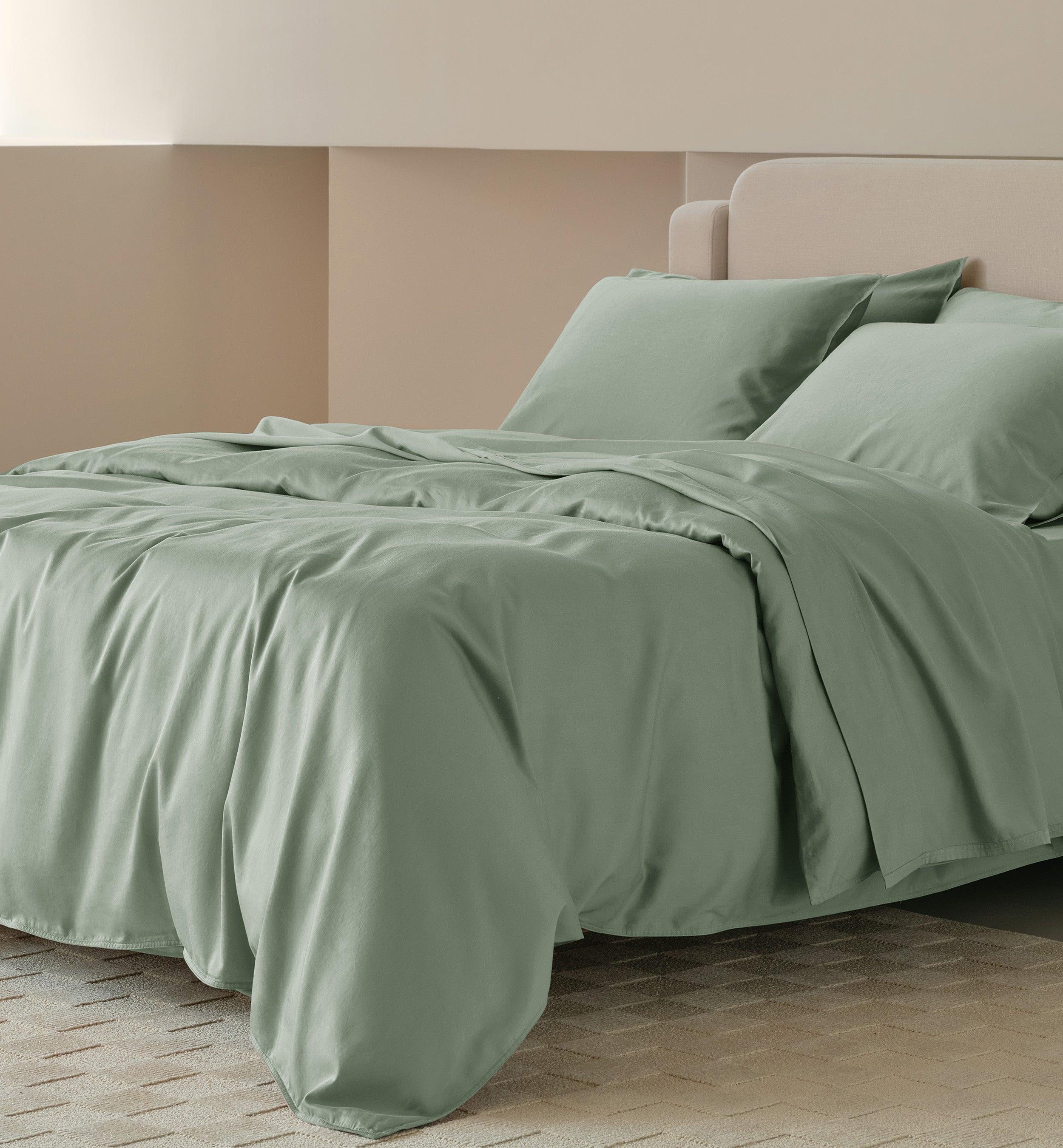 Perfect Blend 6535 Cotton TENCEL™ Sateen Duvet Cover Set - Double Stitch By Bedsure