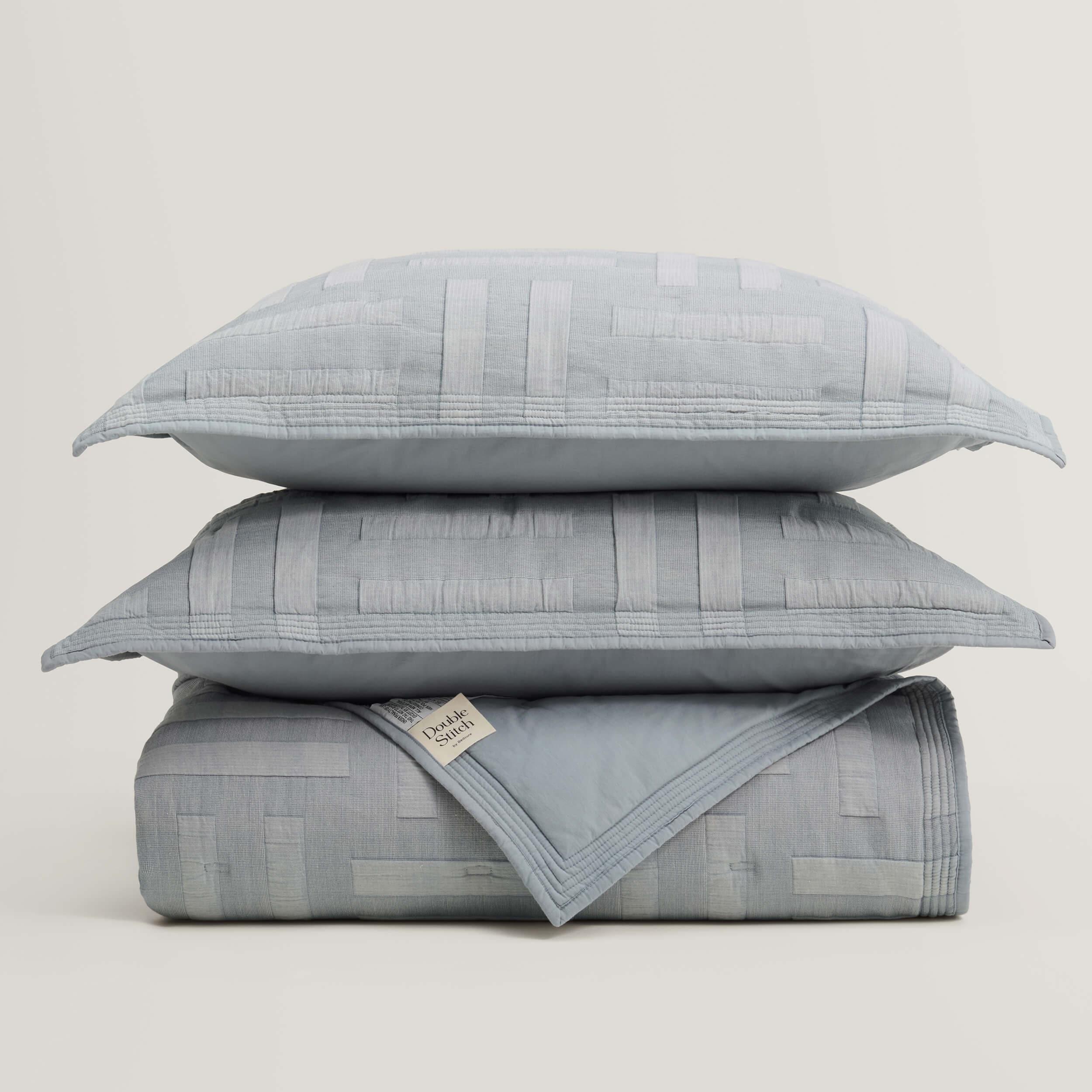 Cotton Jacquard Quilt Set - Double Stitch By Bedsure