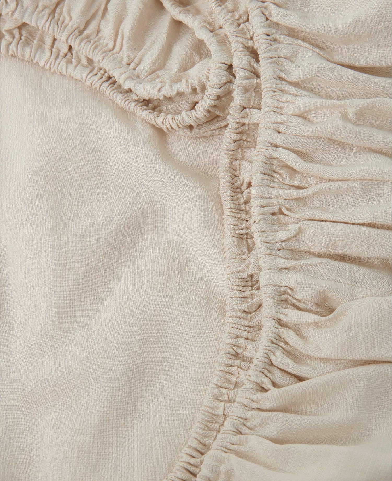 Linen TENCEL™ Lyocell Fitted Sheet - Double Stitch By Bedsure