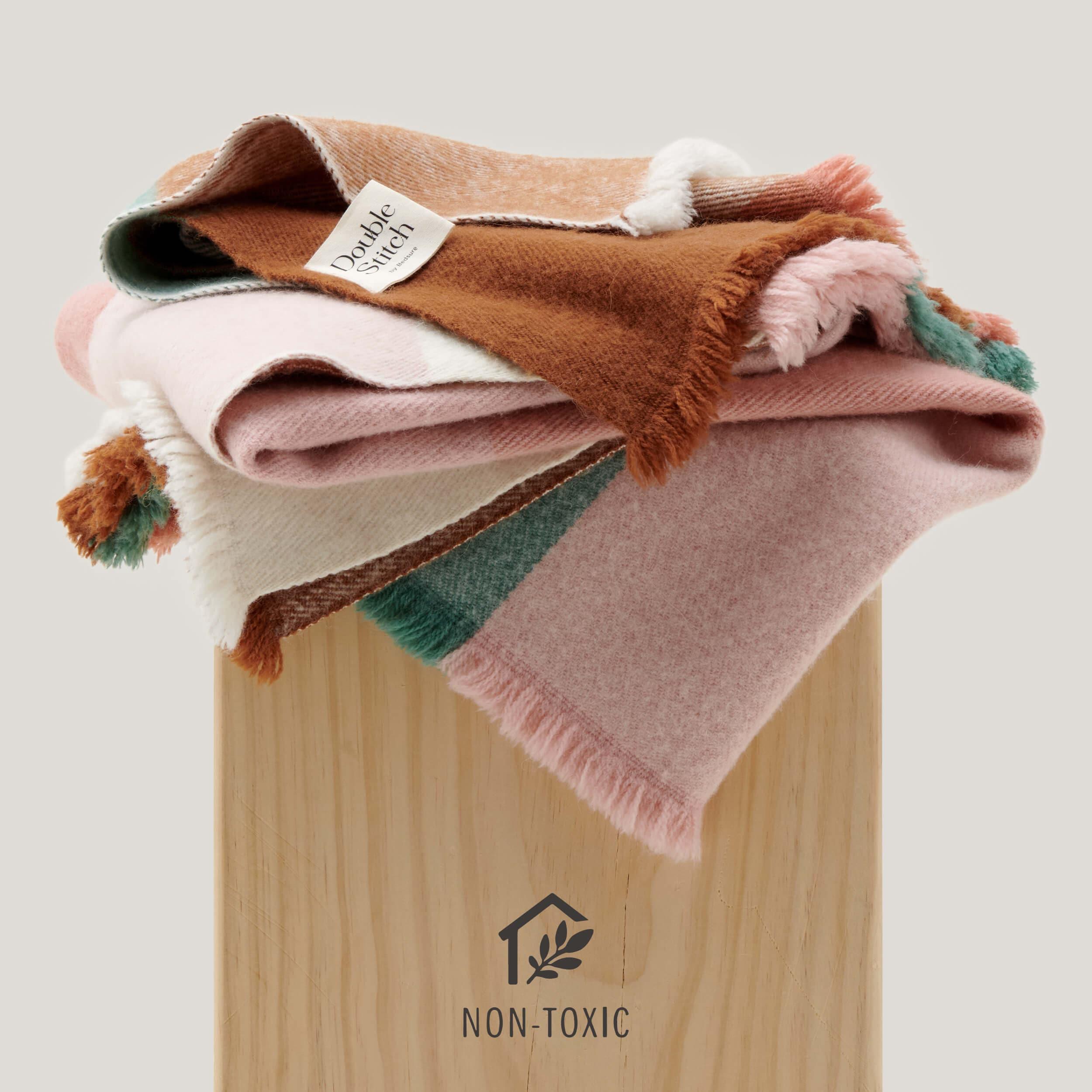 Alpaca-Wool Plaid Throw Blanket - Double Stitch By Bedsure